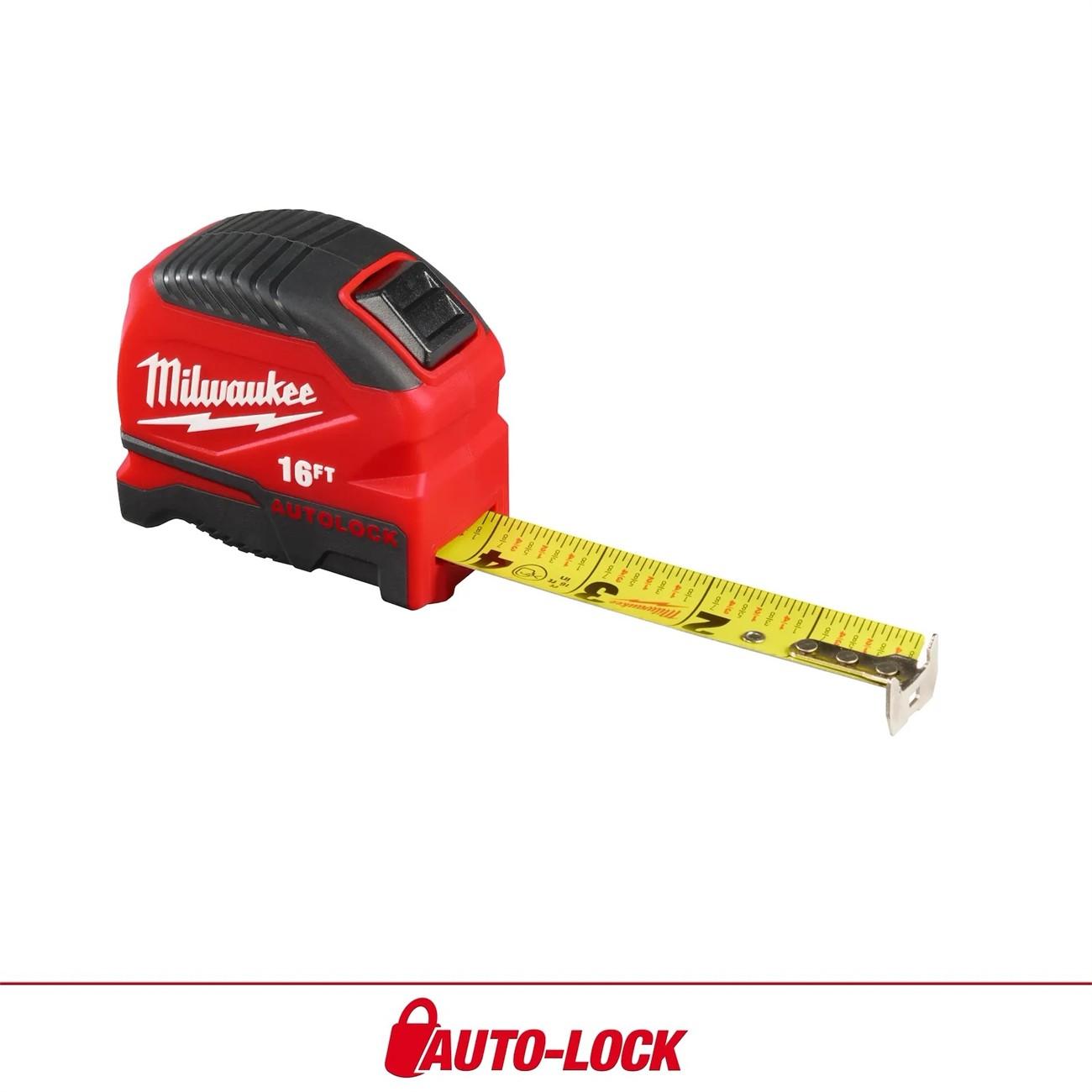 48-22-1826 Milwaukee, Auto-Lock Tape Measure, 26 ft Blade L, 1 Inch Blade W