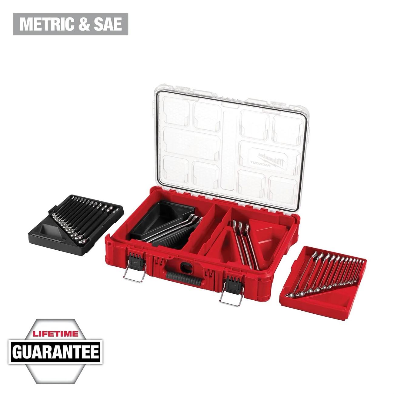 48-22-9485 Milwaukee Packout, Combination Wrench Set with Organizer, 30 Pieces