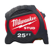 Tape Measure, 25 ft L, 2.4 Inch W, Double-Sided Hook, Steel