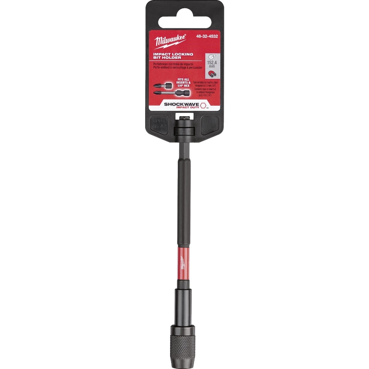 Milwaukee SHOCKWAVE 6 In. Magnetic Impact Locking Bit Holder