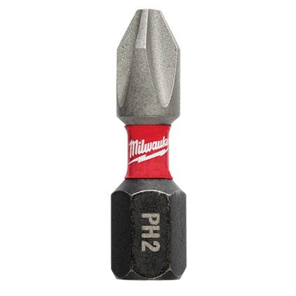 Milwaukee Tool SHOCKWAVE™ 6” Impact Phillips #2 Power Bit, Pack Qty: 1 per pack