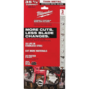Milwaukee 35-3/8 In. 12/14 TPI Extreme Metal Band Saw Blade (3-Pack)