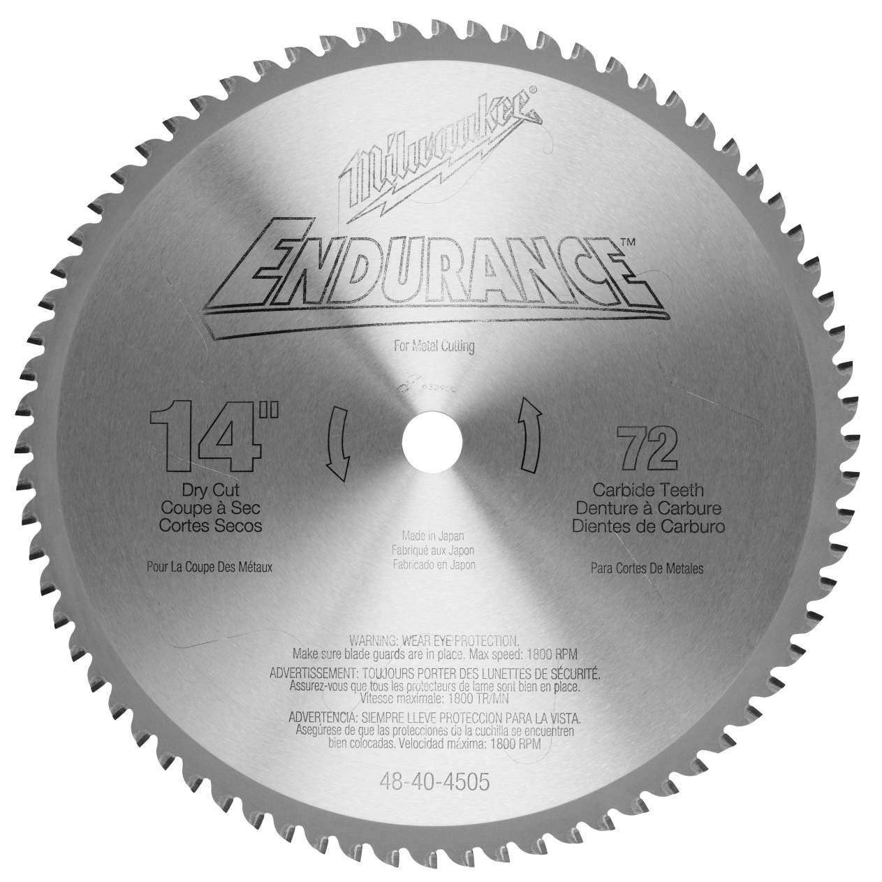Circular Saw Blade, 14 Inch Dia, 72 Teeths, 1 Inch Arbor