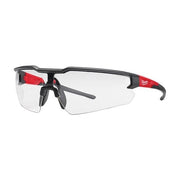 48732010 Milwaukee, Safety Glasses, Plastic Black/Red Frame, Universal