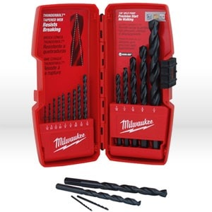 High Speed Steel Drill Bit, BIT 14pc THUNDERBOLT BLACK OXIDE SET