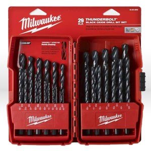 High Speed Steel Drill Bit, BIT 29pc THUNDERBOLT BLACK OXIDE SET
