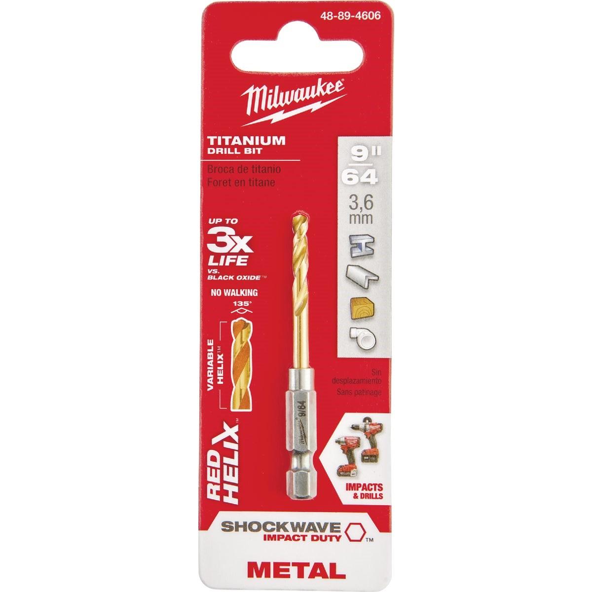 Milwaukee SHOCKWAVE Impact Duty 9/64 In. Titanium Hex Shank Drill Bit