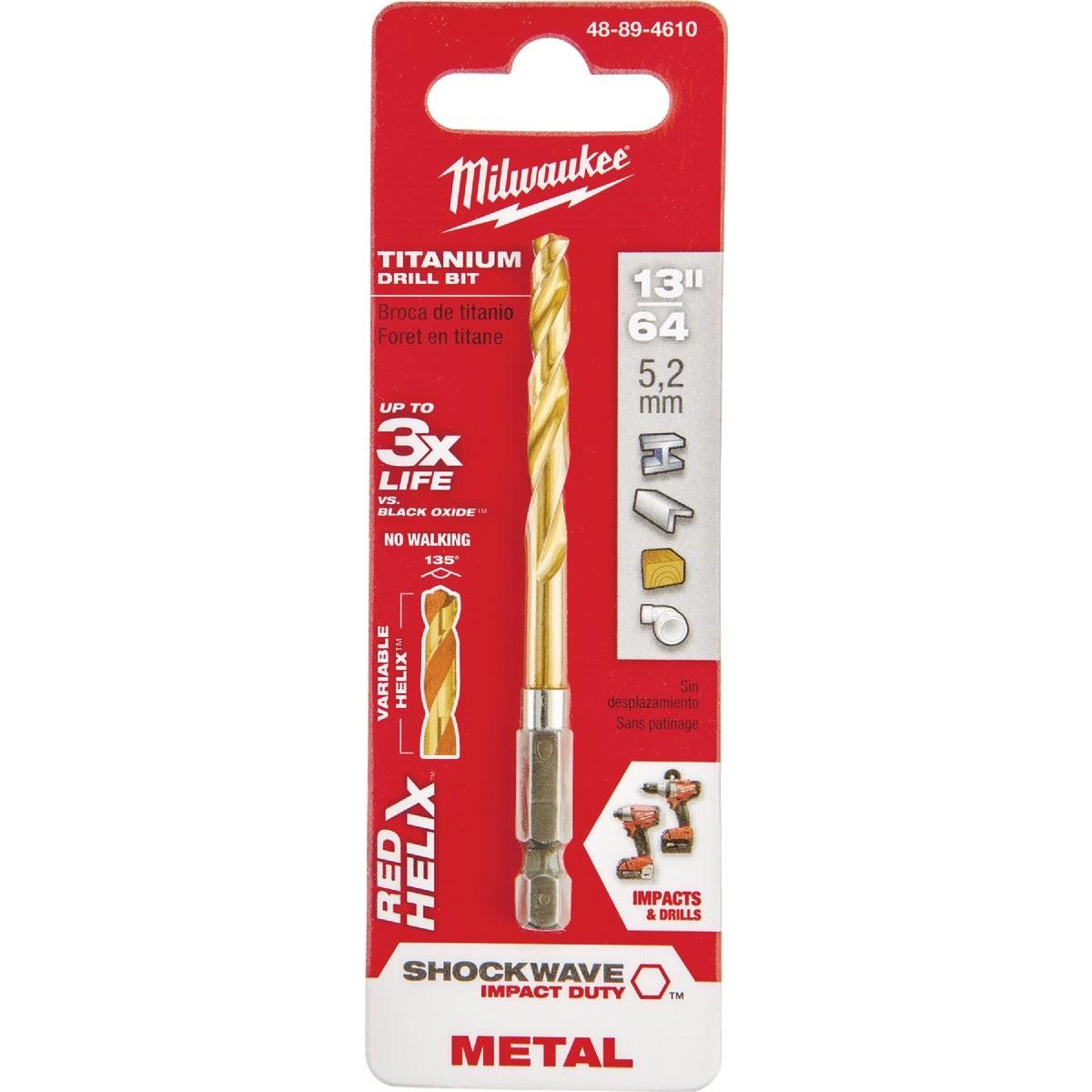 Milwaukee SHOCKWAVE Impact Duty 13/64 In. Titanium Hex Shank Drill Bit
