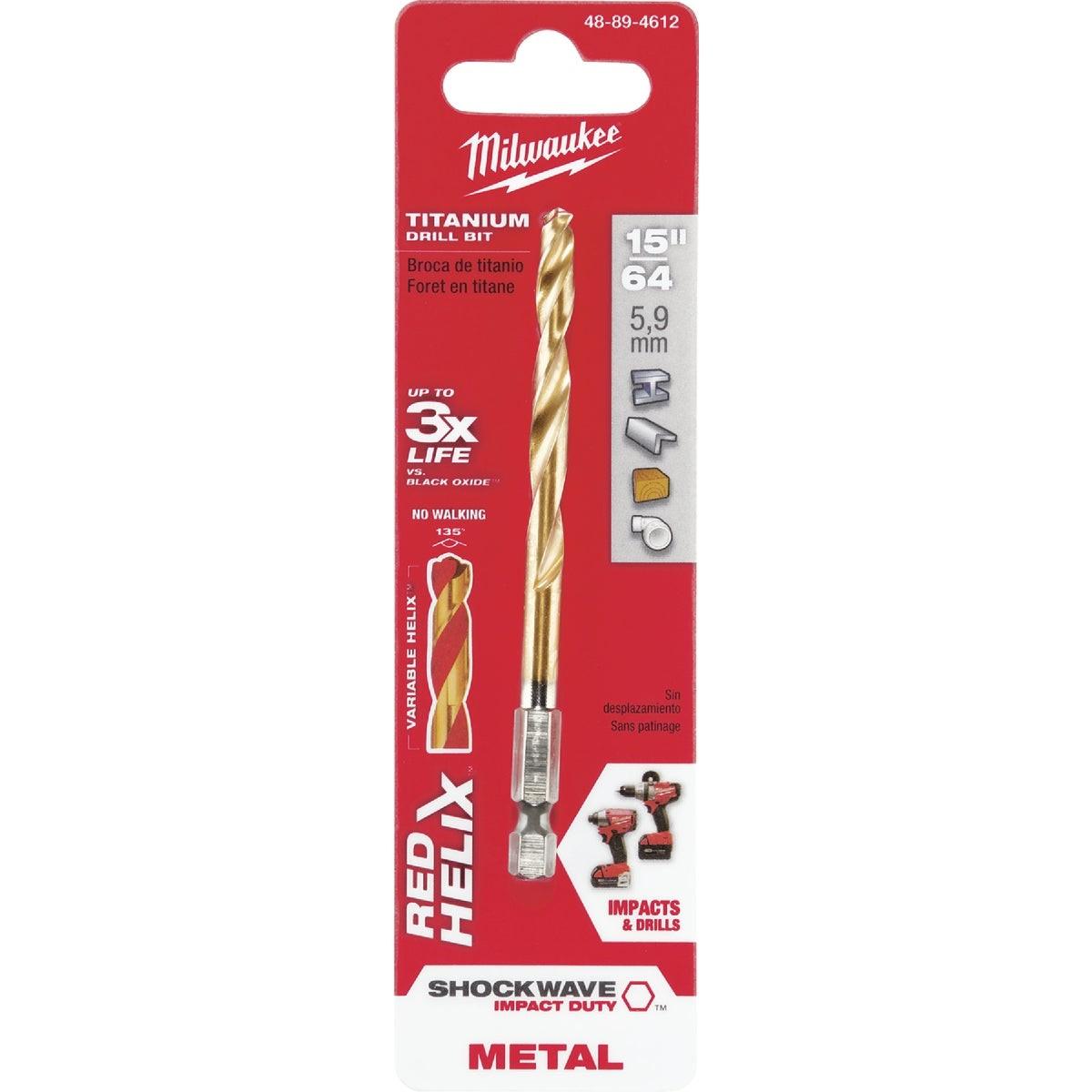 Milwaukee SHOCKWAVE Impact Duty 15/64 In. Titanium Hex Shank Drill Bit