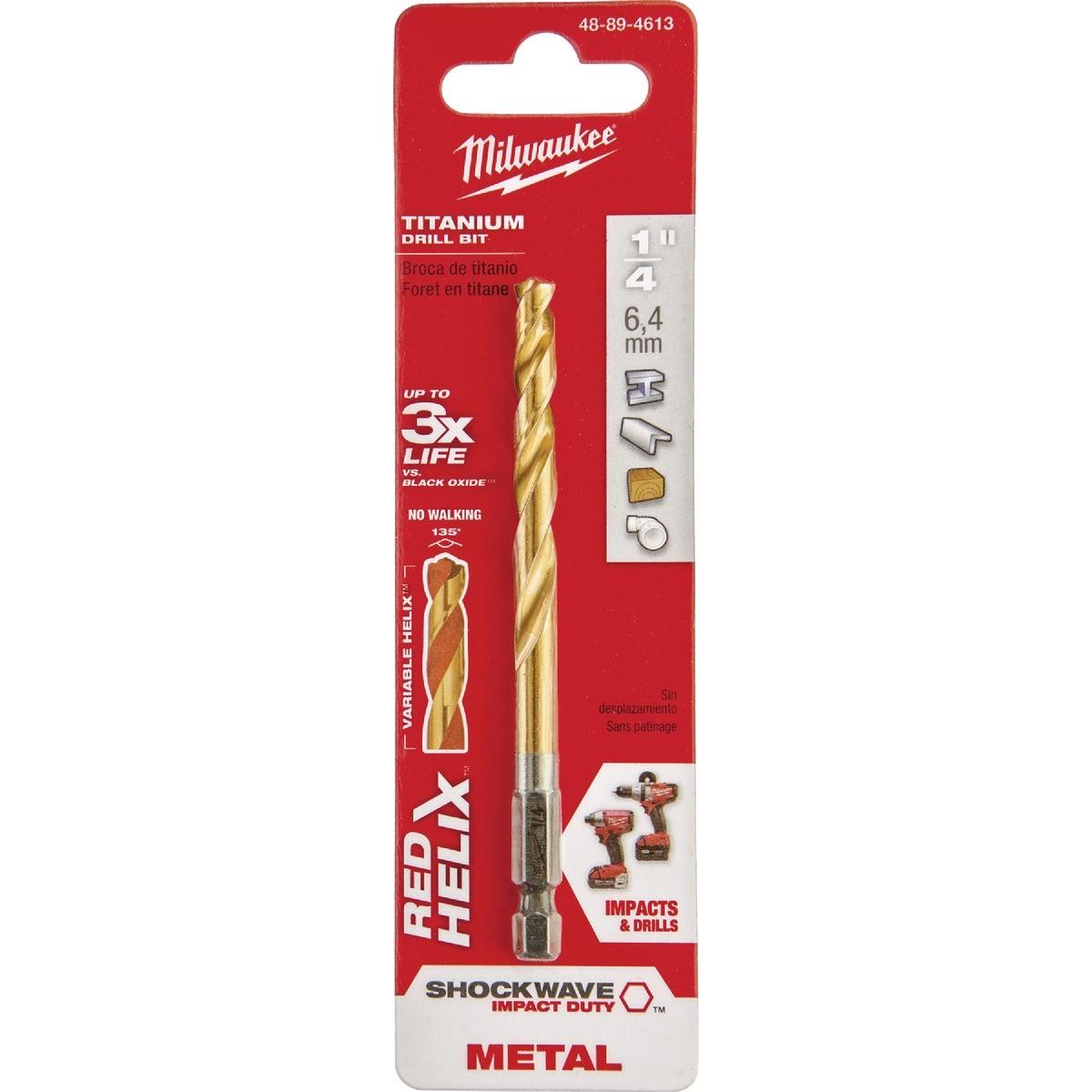 Milwaukee SHOCKWAVE Impact Duty 1/4 In. Titanium Hex Shank Drill Bit
