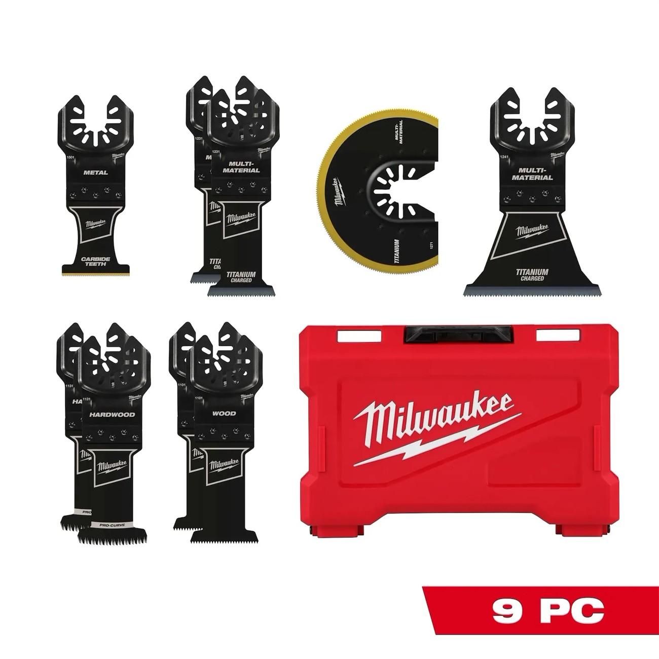 49-10-9113 Milwaukee, Universal Fit Oscillating Multi-Tool Blade Set, Black