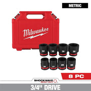 49667019 Milwaukee, Impact Duty Drive Socket Set, 3/4 Inch Drive, Forged Steel