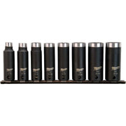 Milwaukee SHOCKWAVE Standard 3/8 In. Drive 6-Point Deep Impact Driver Set (8-Piece)
