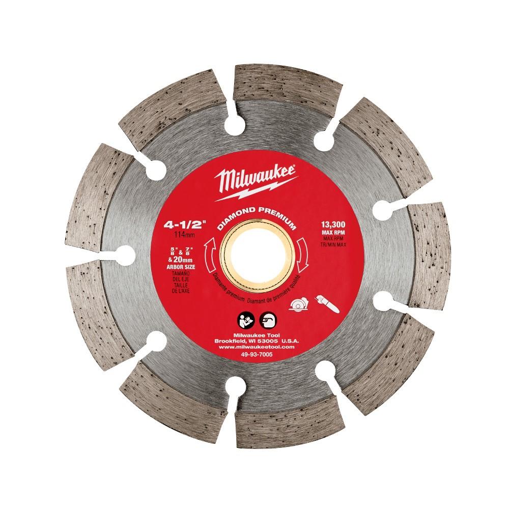 Circular Saw Blade, 4 1/2 Inch Dia, 13300 RPM, Diamond