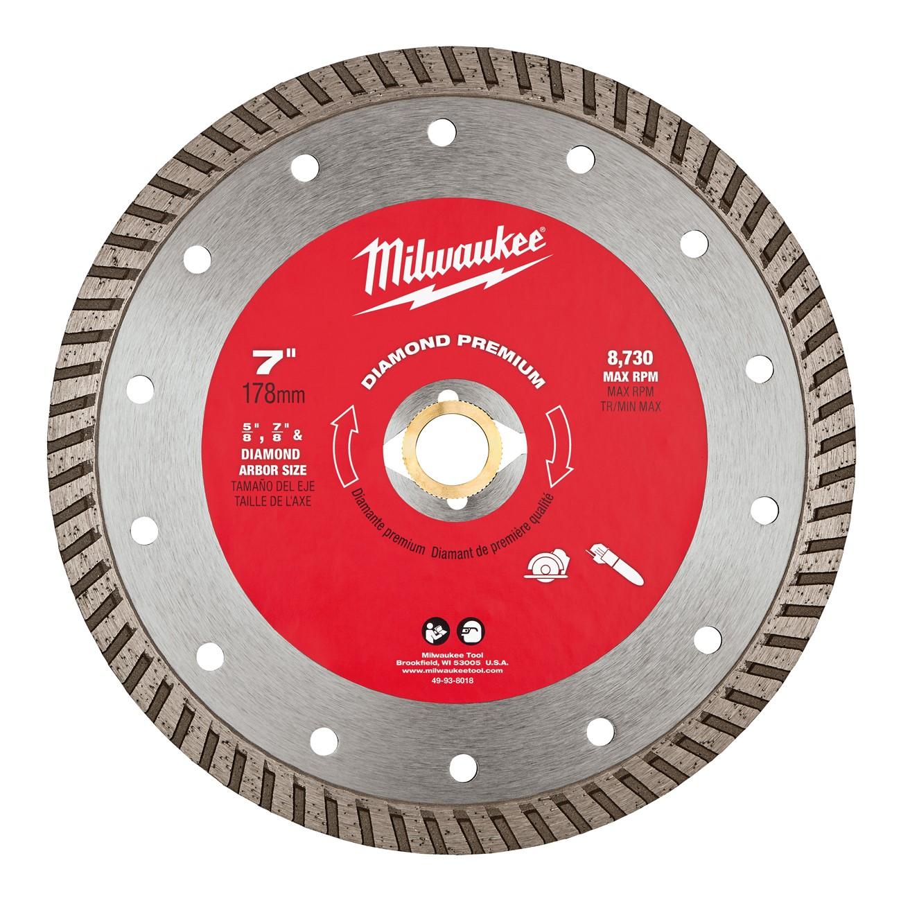 Circular Saw Blade, 7 Inch Dia, 8730 RPM, 0.1 Inch KERF