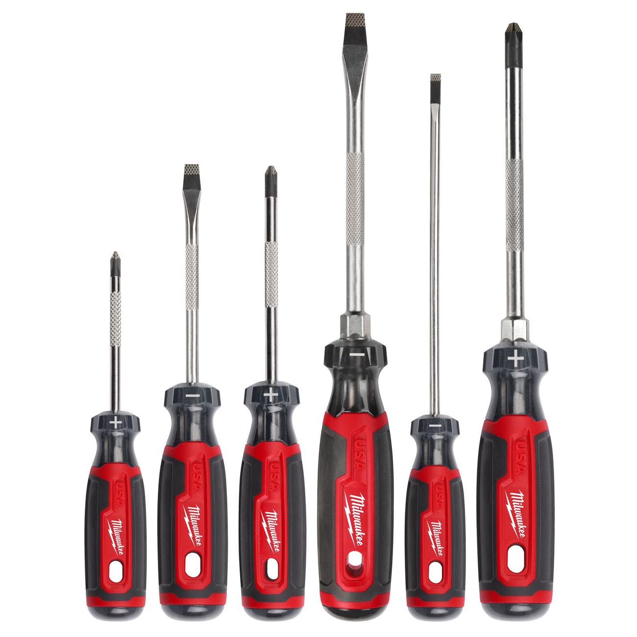 Screwdriver Set, 6 pieces, Cushion Grip Handle