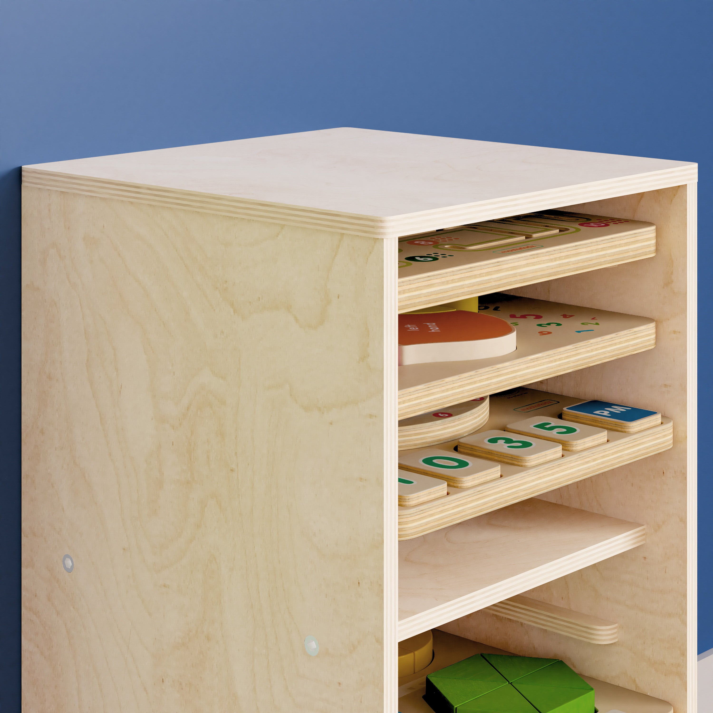 Bright Beginnings Kid Friendly Commercial Deluxe Natural Birch Plywood Puzzle Holder