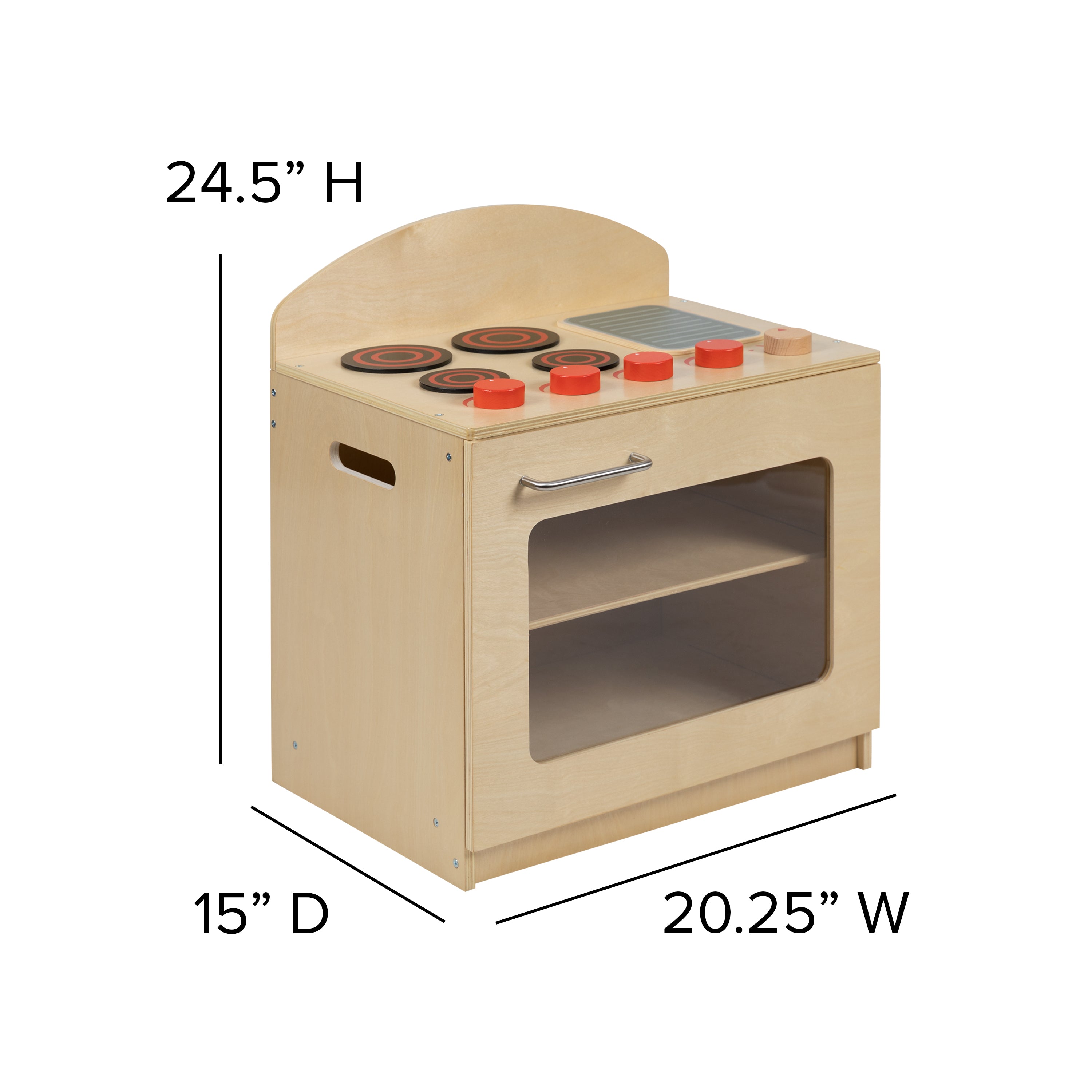 Hercules Children's Wooden Kitchen Stove for Commercial or Home Use - Safe, Kid Friendly Design