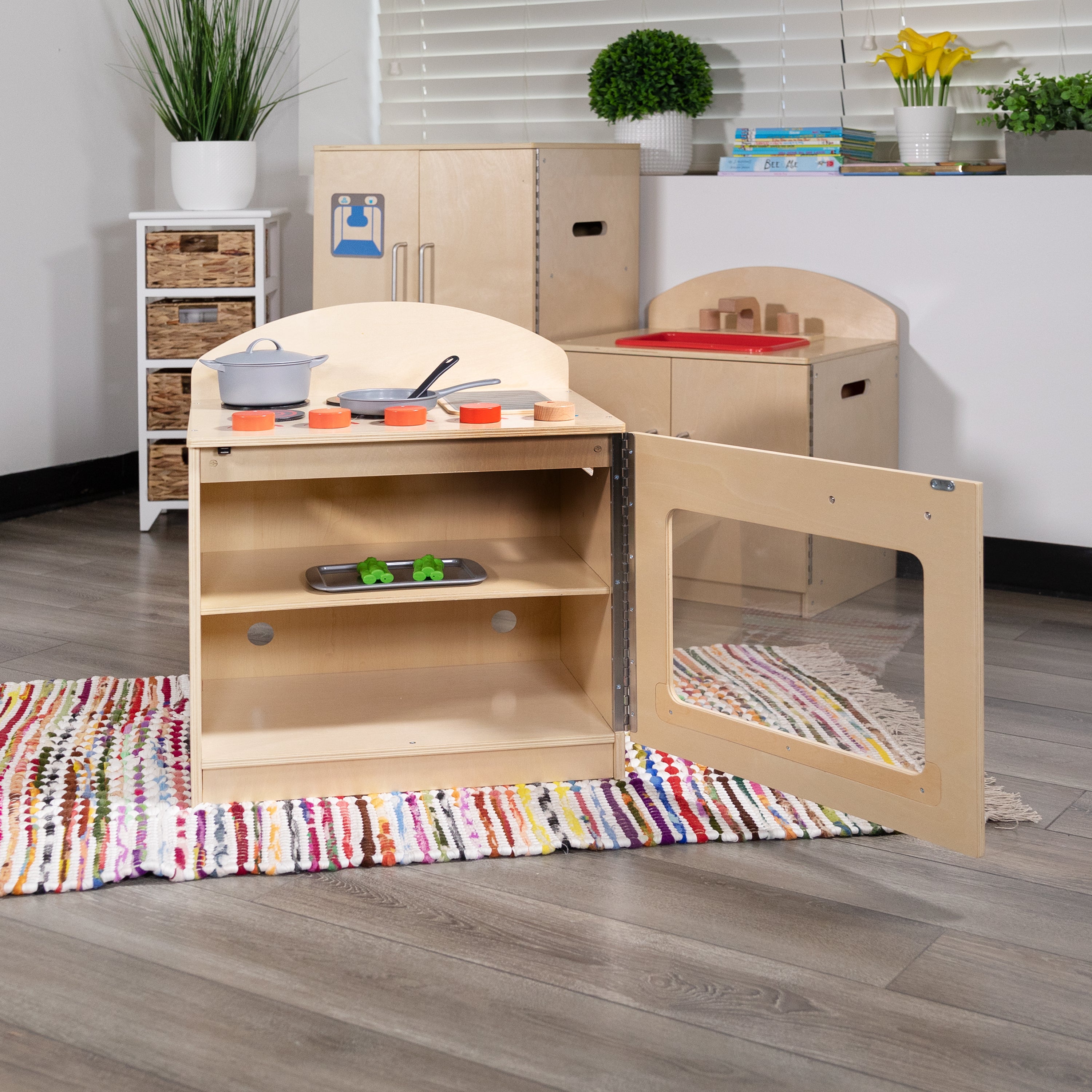 Hercules Children's Wooden Kitchen Stove for Commercial or Home Use - Safe, Kid Friendly Design