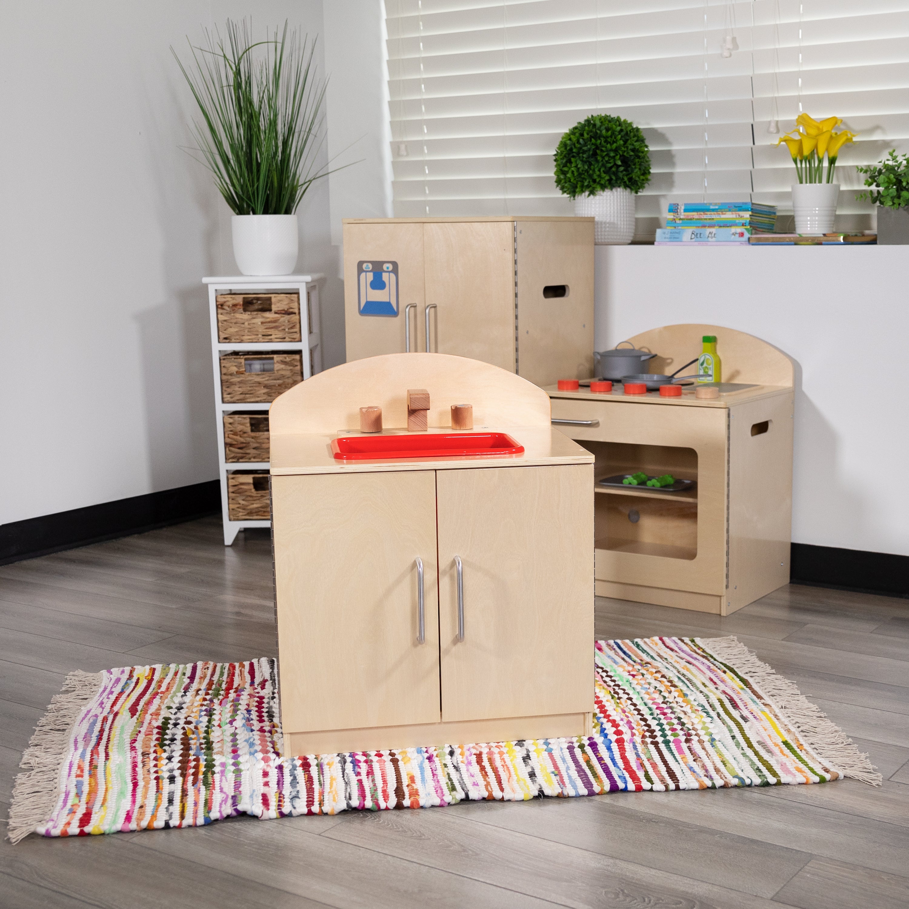 Hercules Children's Wooden Kitchen Sink for Commercial or Home Use - Safe, Kid Friendly Design