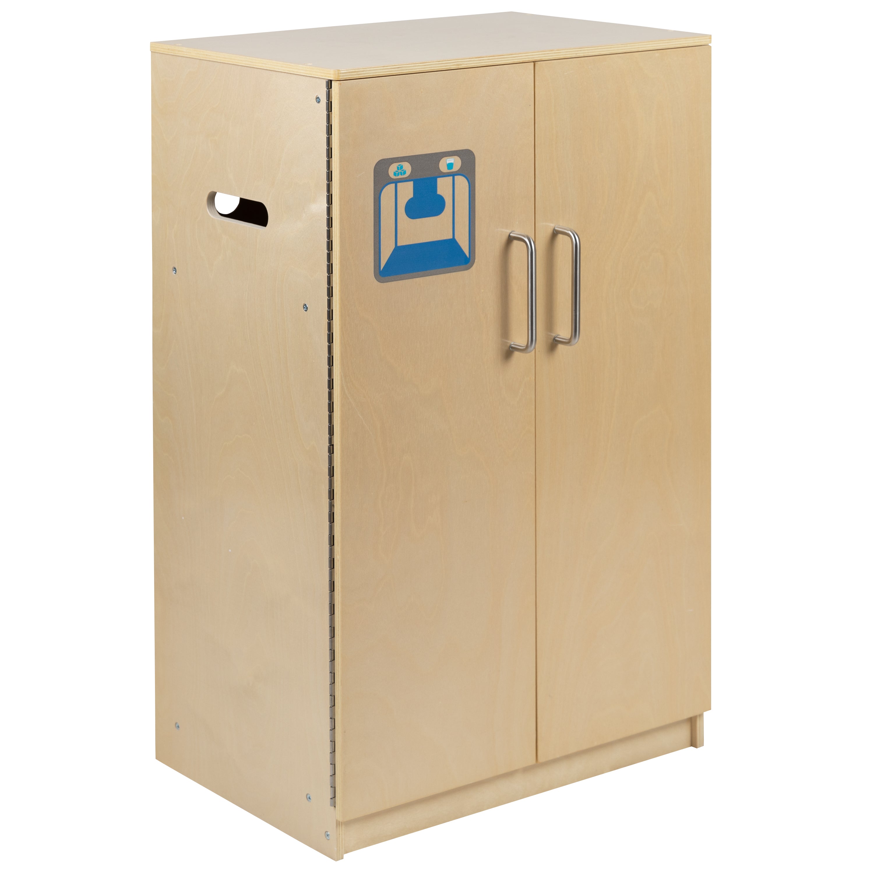 Hercules Children's Wooden Kitchen Refrigerator for Commercial or Home Use - Safe, Kid Friendly Design