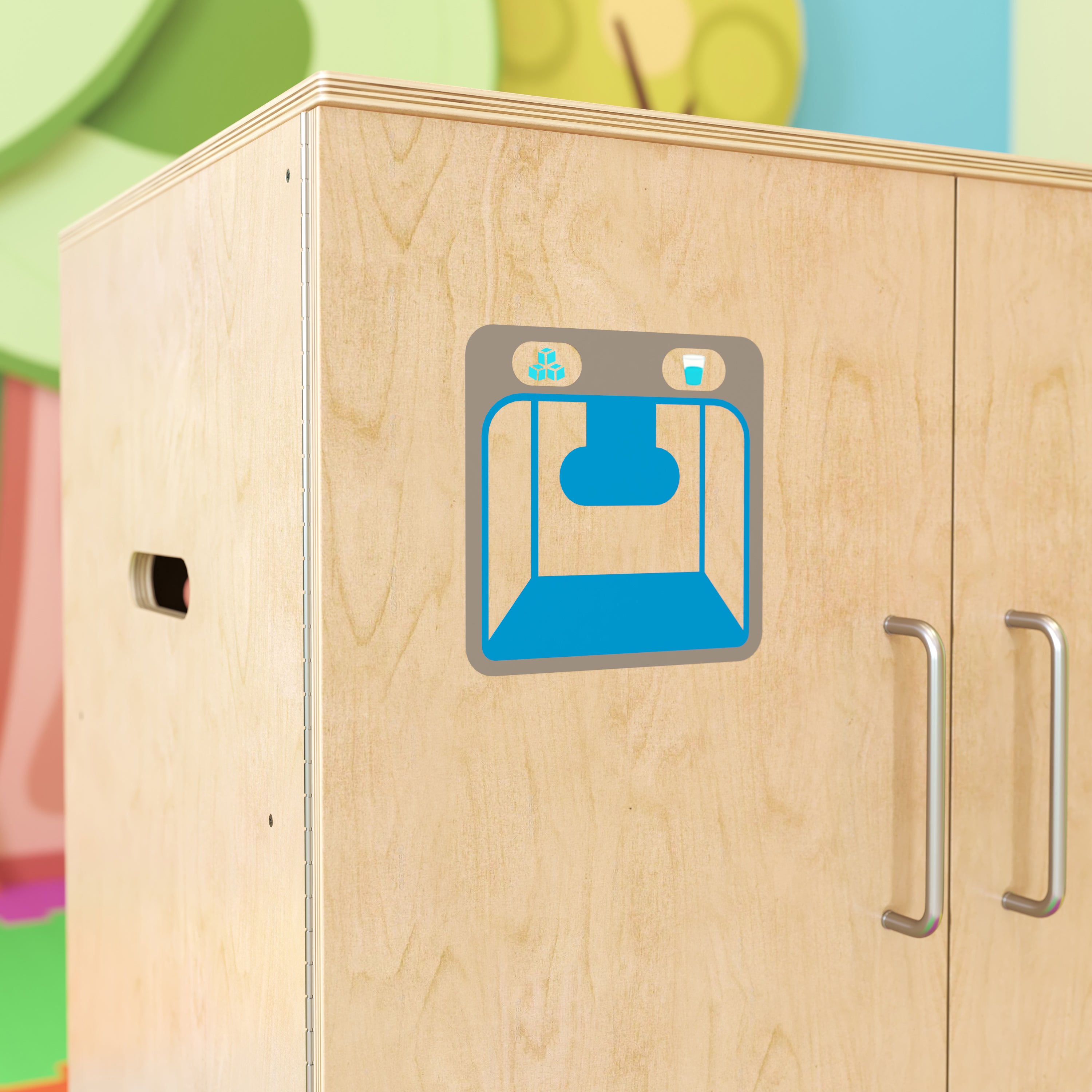 Hercules Children's Wooden Kitchen Refrigerator for Commercial or Home Use - Safe, Kid Friendly Design
