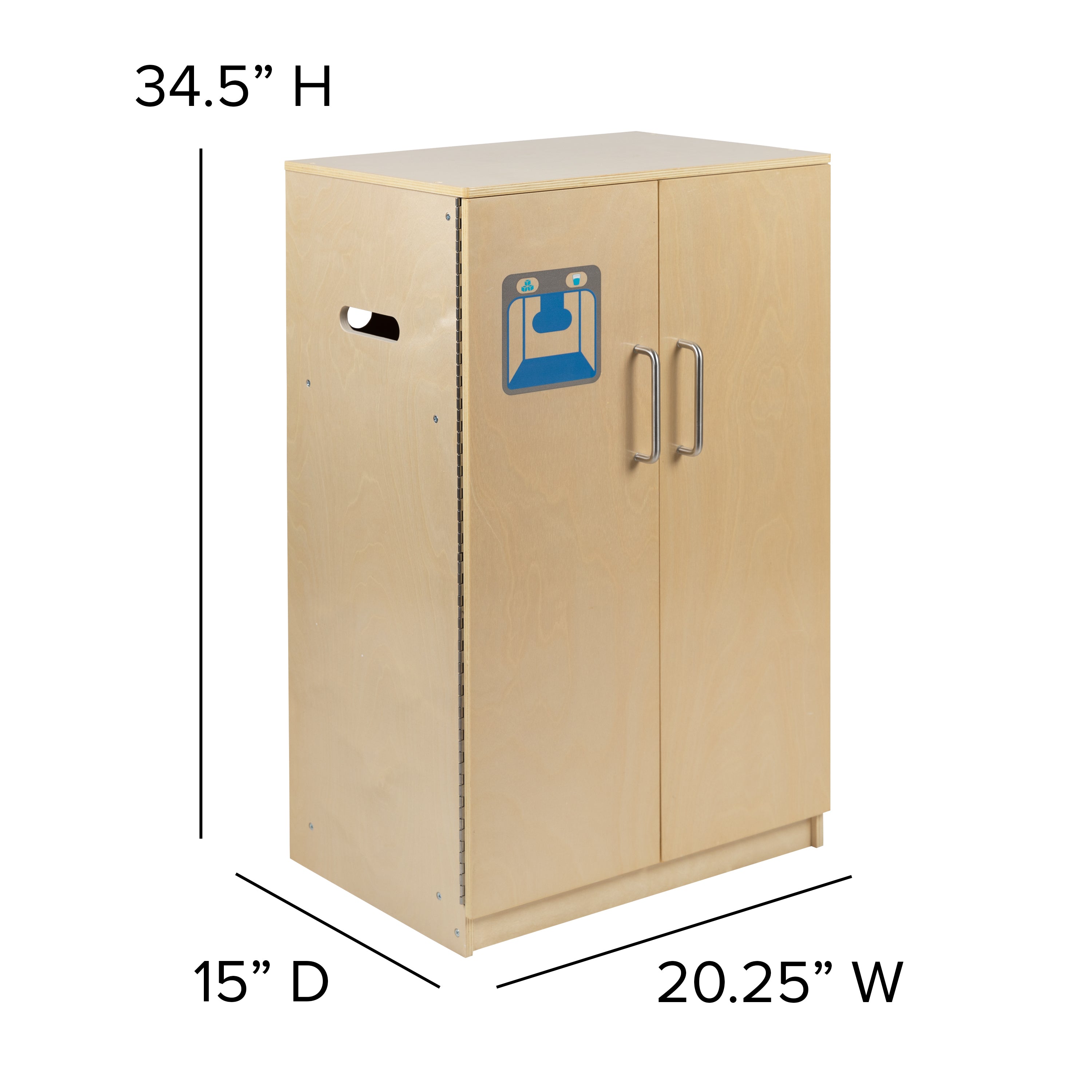 Hercules Children's Wooden Kitchen Set - Stove, Sink and Refrigerator for Commercial or Home Use - Safe, Kid Friendly Design
