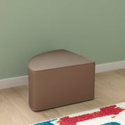 Bright Beginnings Commercial Grade Modular Classroom Soft Seating, Backless Corner Chair, Neutral Vinyl