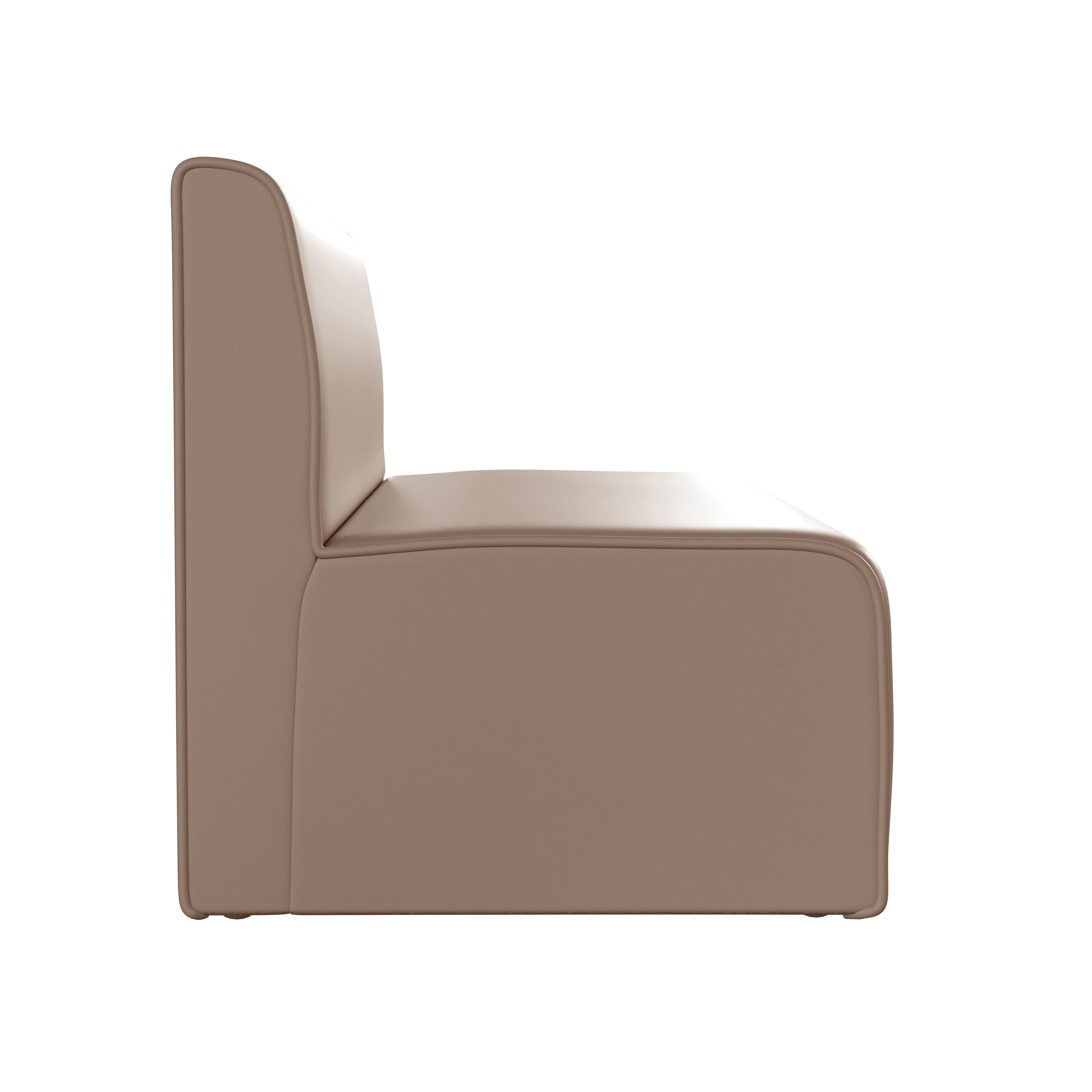 Bright Beginnings Commercial Grade Modular Classroom Soft Seating, Armless 2-Seater Sofa, Neutral Vinyl