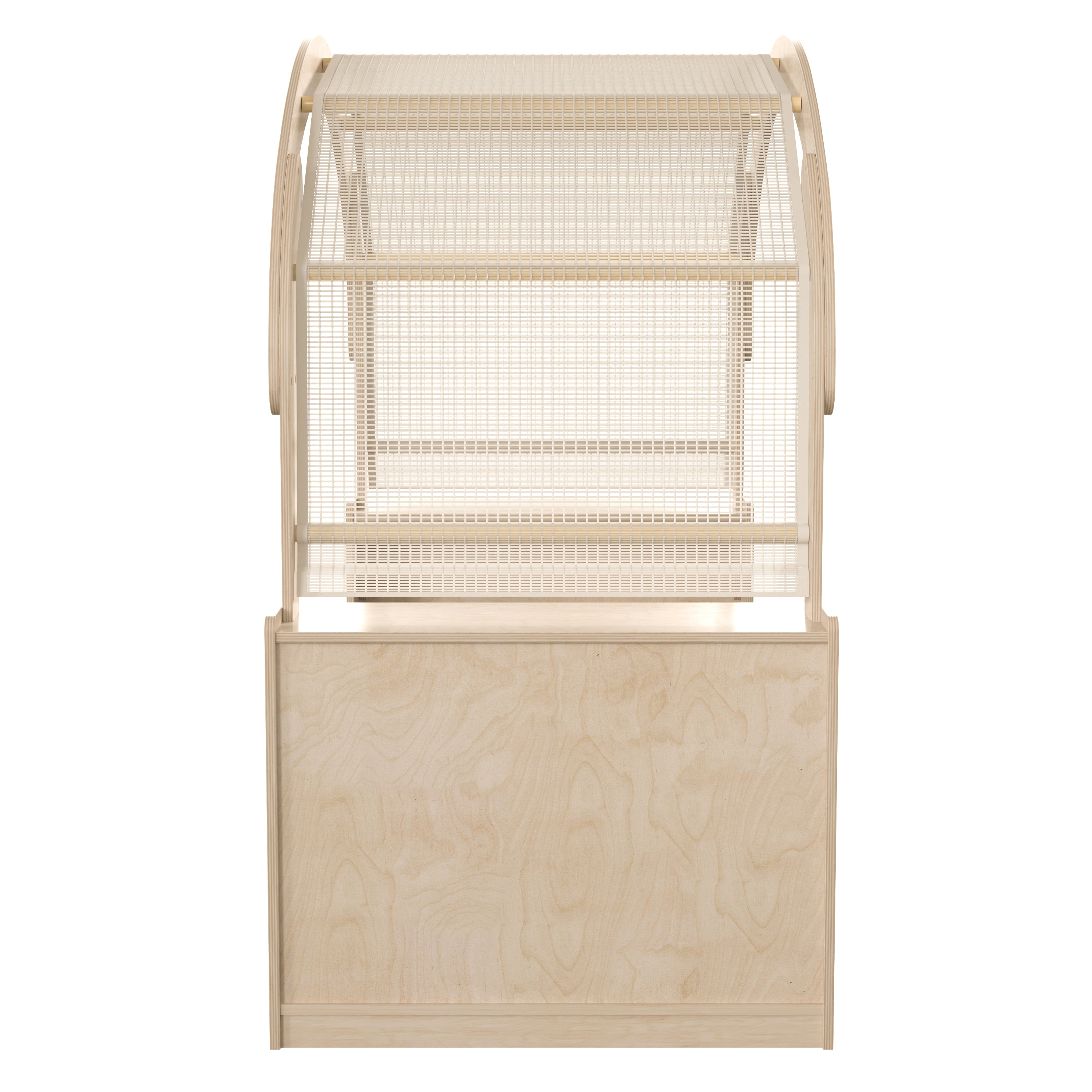 Bright Beginnings Commercial Grade Green Guard Certified Wooden Quiet Corner Reading Nook with Two Storage Shelf Units and Canopy