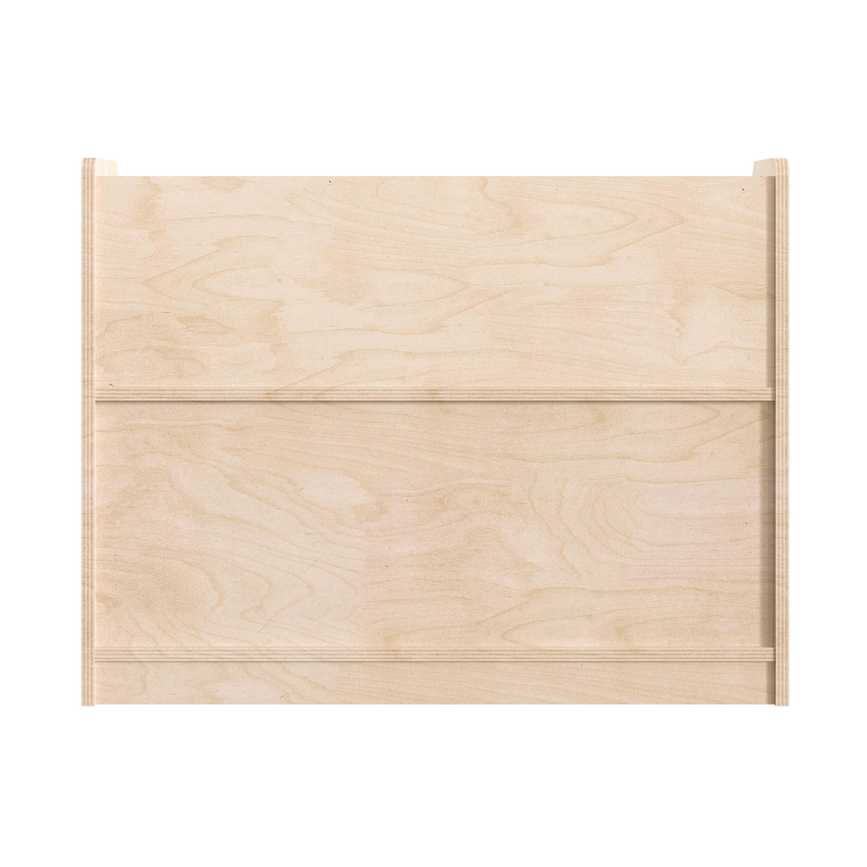 Bright Beginnings Commercial Grade Modular 2 Shelf Wooden Classroom Display Shelf, Natural