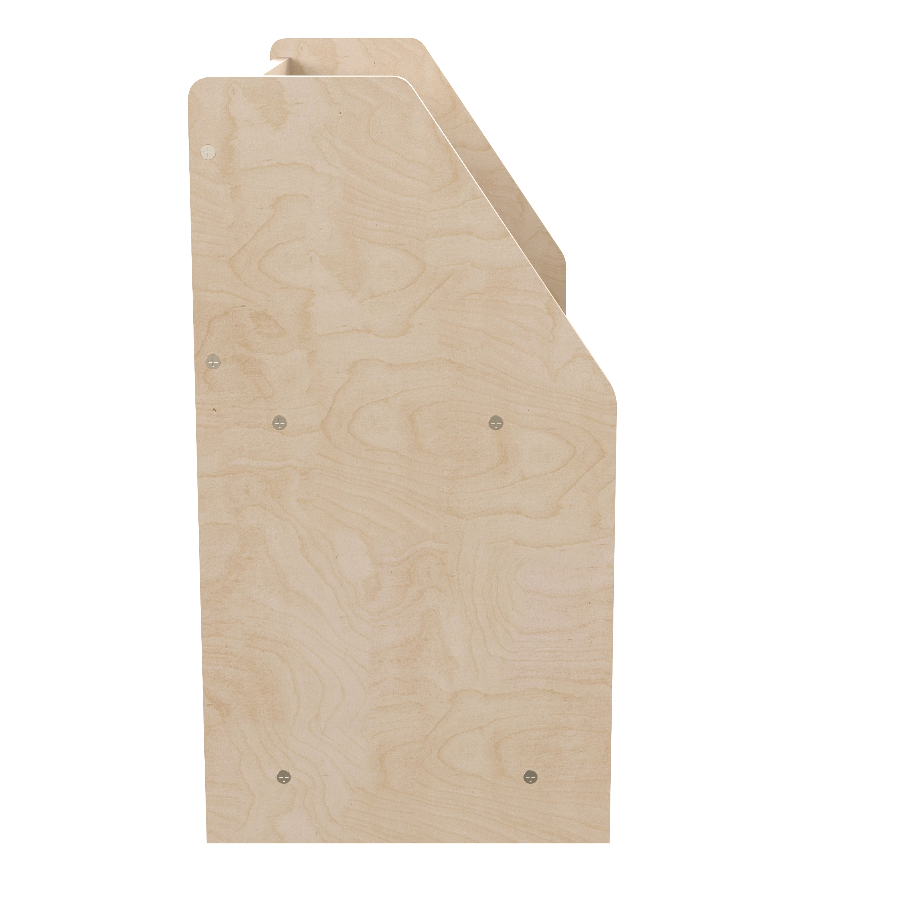 Bright Beginnings Commercial Grade Modular 2 Shelf Wooden Classroom Display Shelf, Natural