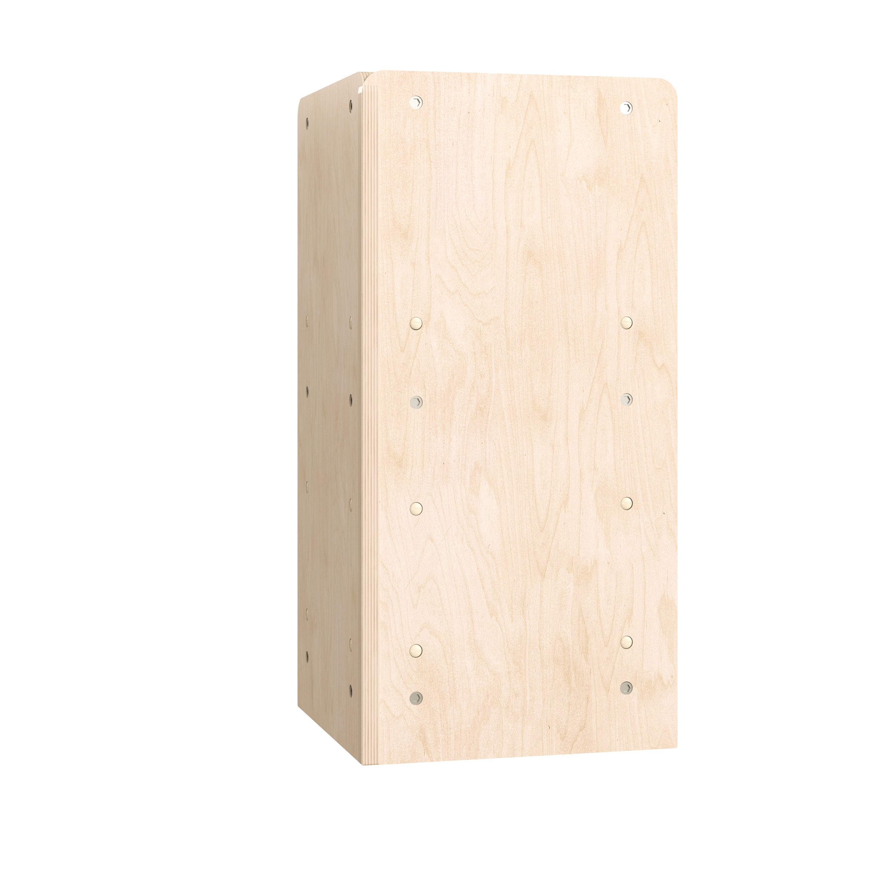 Bright Beginnings Commercial Grade 2 Tier Wooden Classroom Corner Storage Unit with Rounded Front Edges, Safe, Kid Friendly Design, Natural