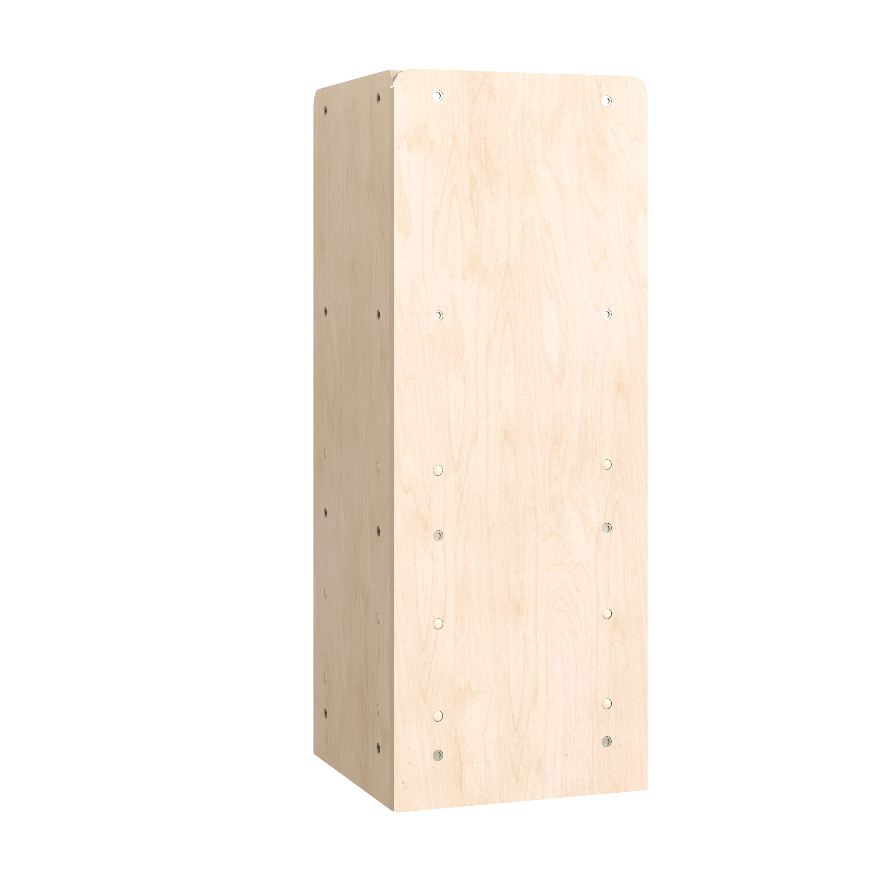 Bright Beginnings Commercial Grade 3 Tier Wooden Classroom Corner Storage Unit with Rounded Front Edges, Safe, Kid Friendly Design, Natural