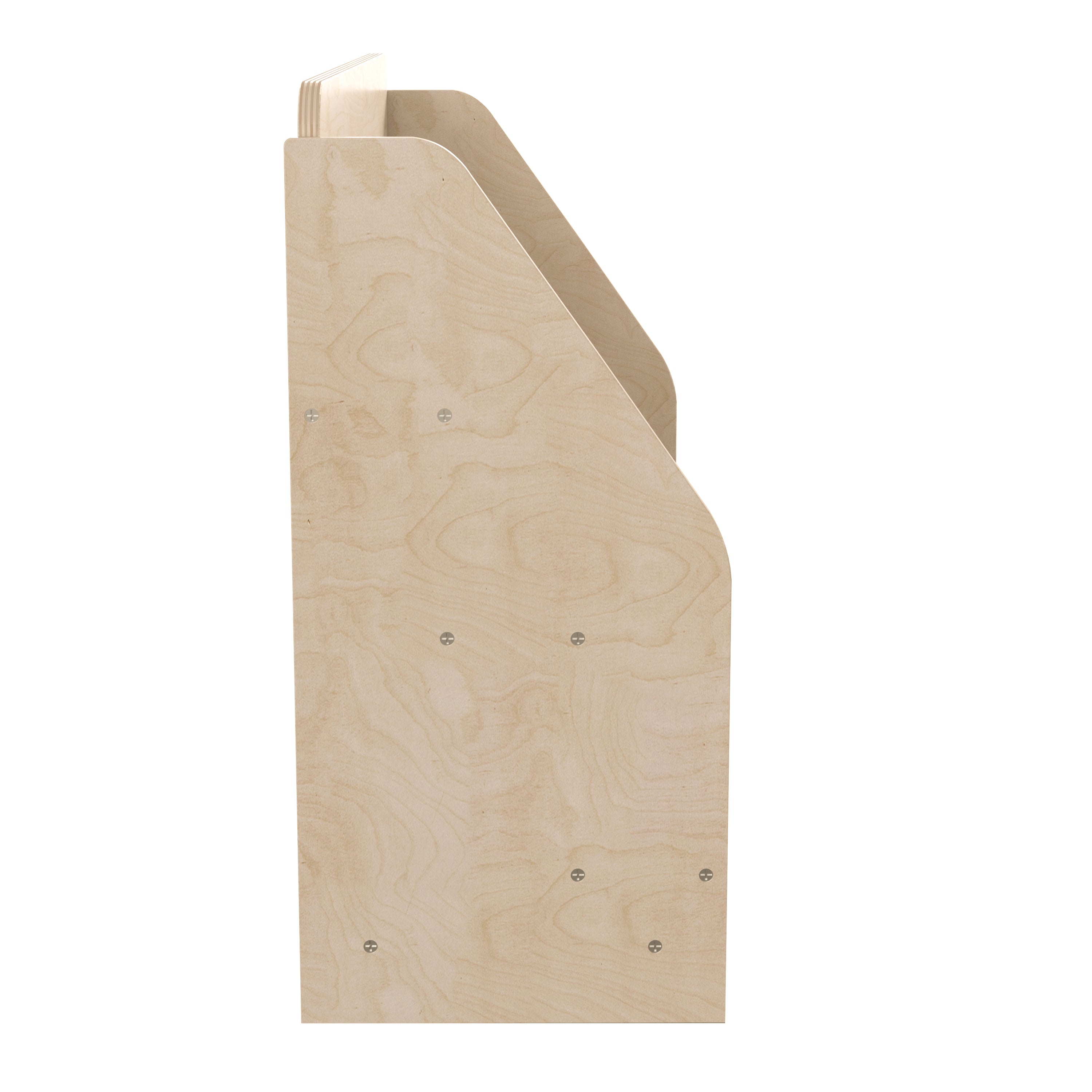 Bright Beginnings Commercial Grade Modular Wooden Classroom 3 Tier Book Display Shelf, Natural