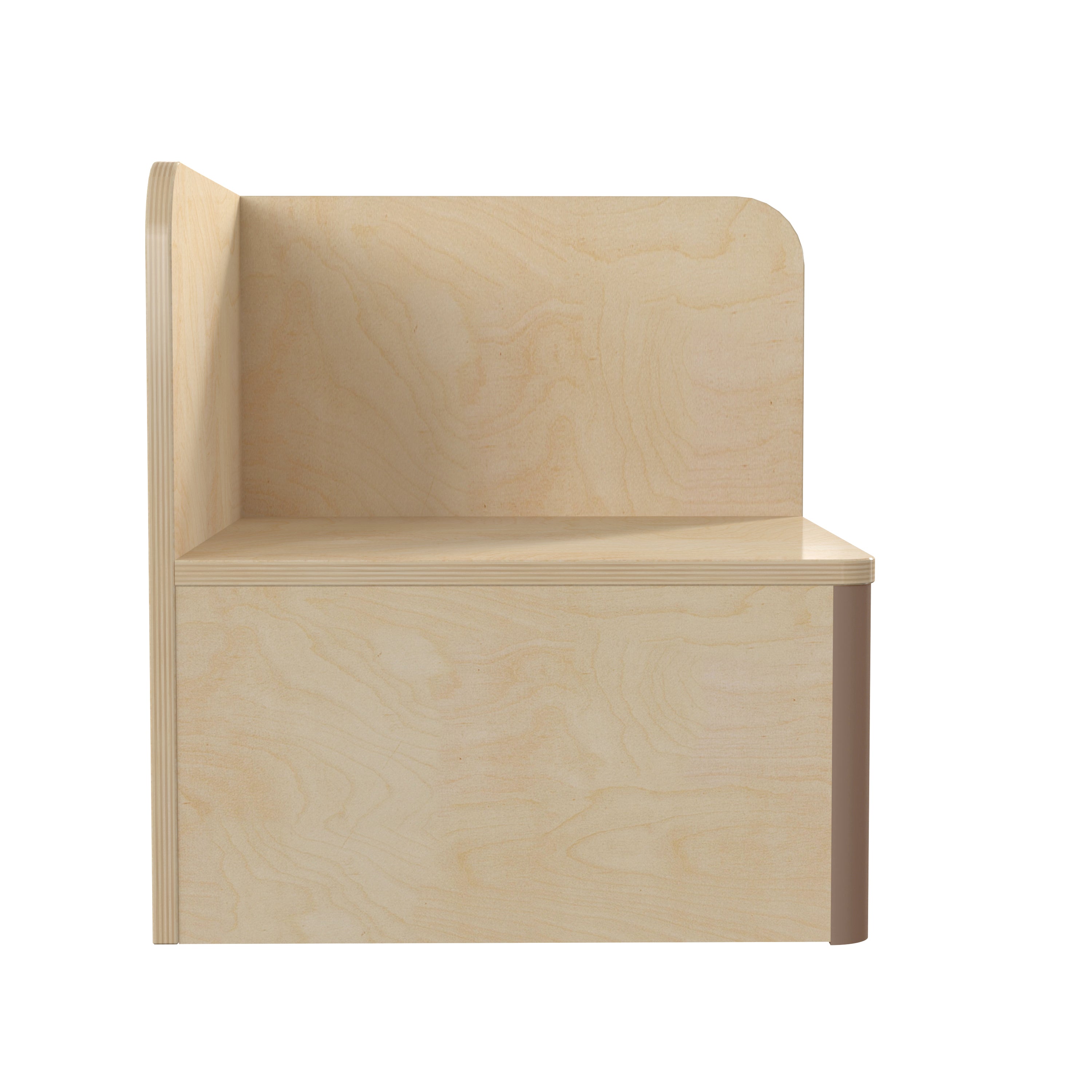 Bright Beginnings Commercial Grade Modular Classroom Seating Wooden Corner Table, Natural
