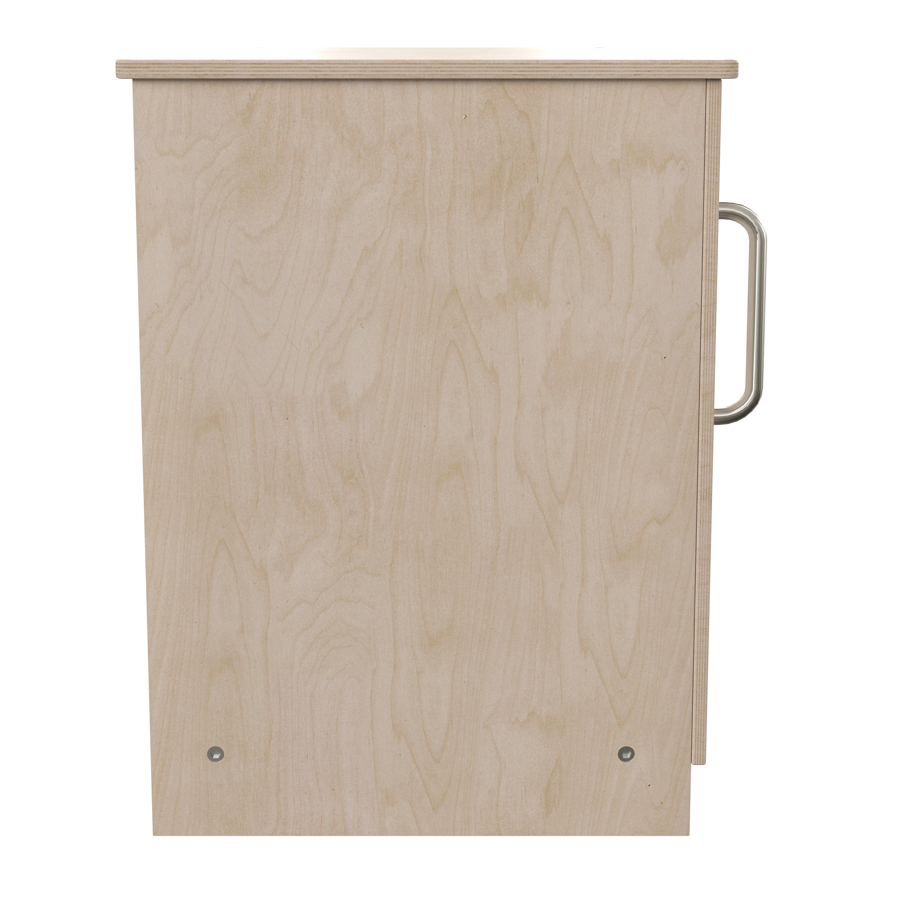 Bright Beginnings Commercial Grade Green Guard Certified Wooden Children's Kitchen Refrigerator with Integrated Storage