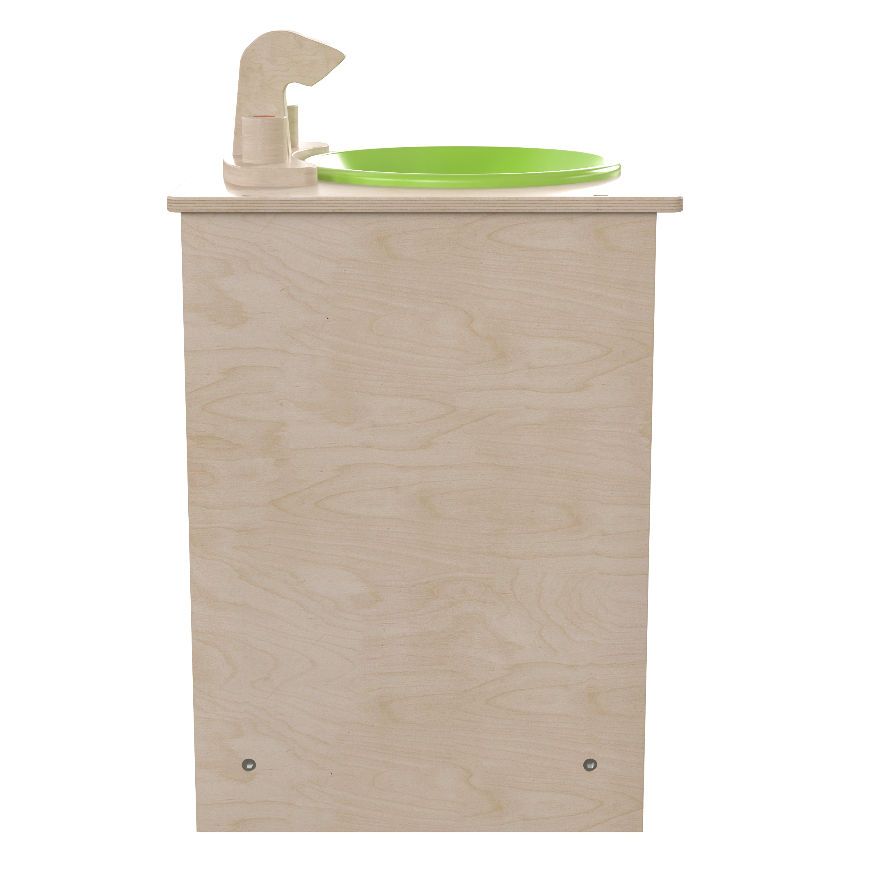 Bright Beginnings Commercial Grade Wooden Children's Kitchen Sink with Integrated Storage