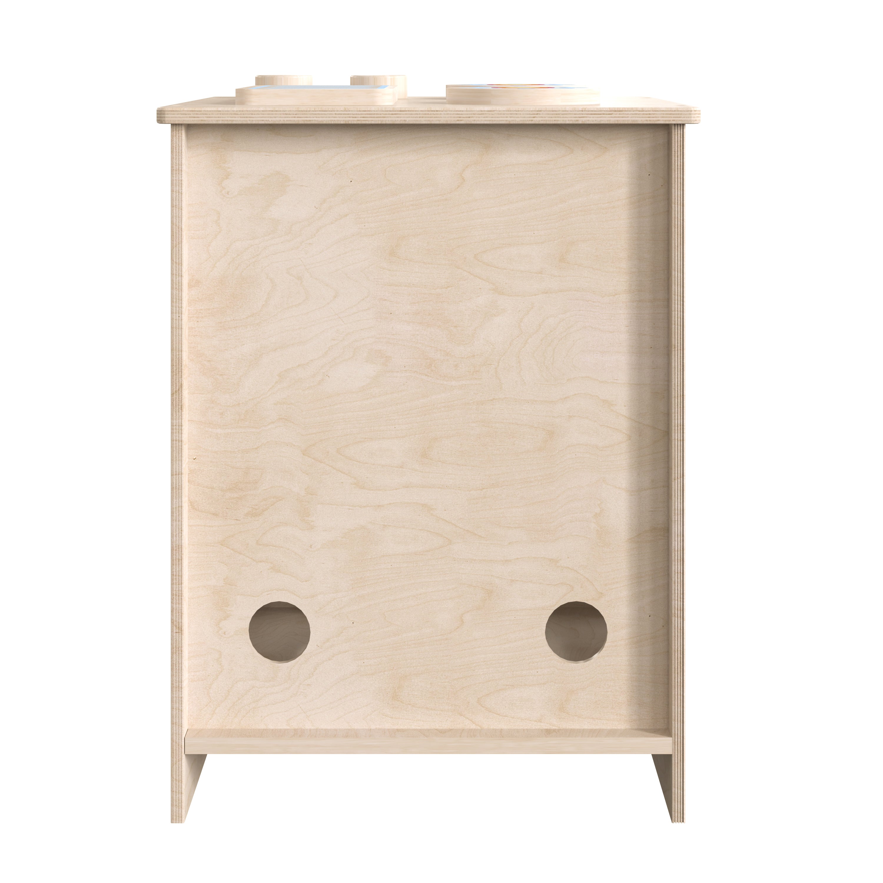 Bright Beginnings Commercial Grade Wooden Children's Kitchen Stove with Integrated Storage