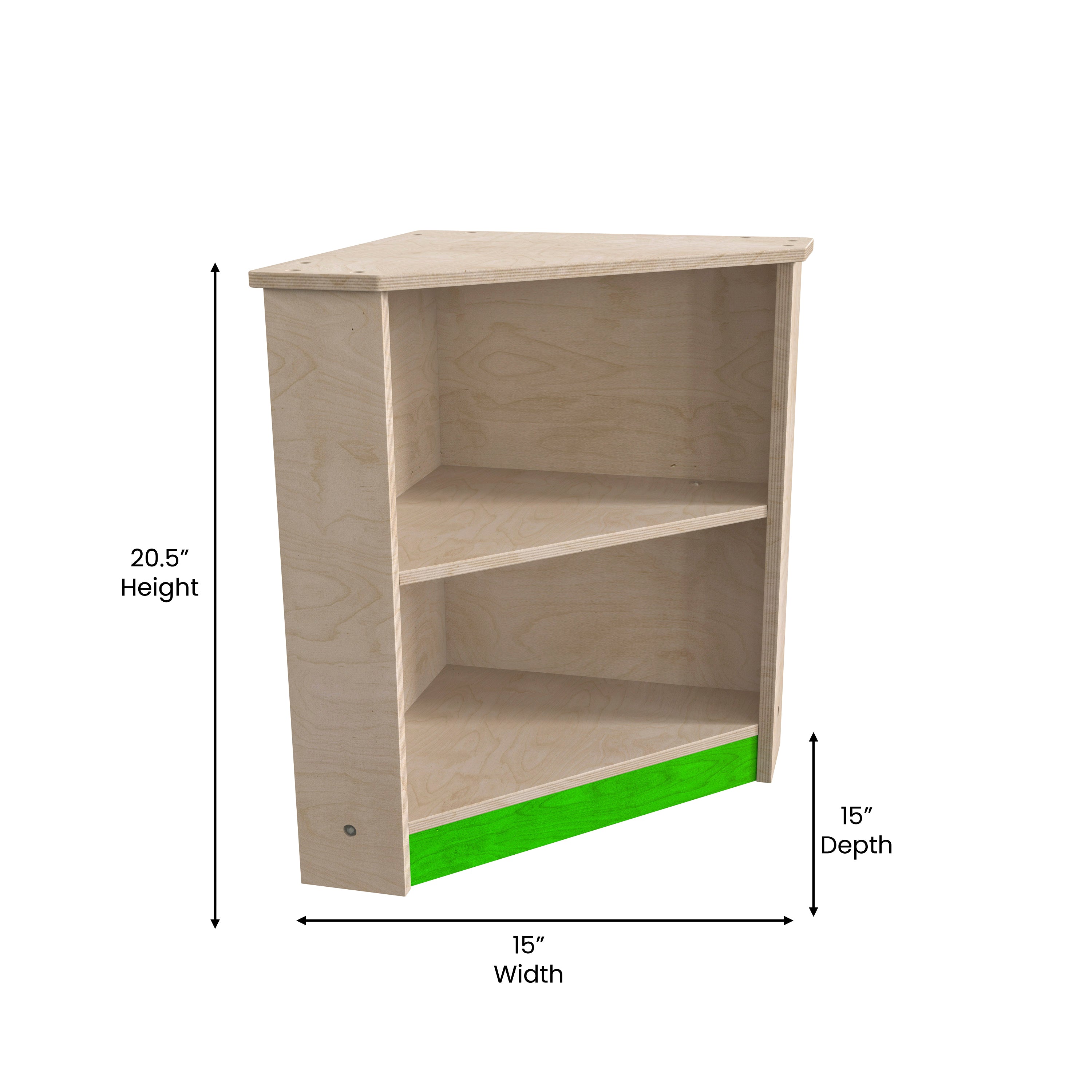 Bright Beginnings Commercial Grade Wooden Kid's Two Tier Corner Kitchen Cabinet