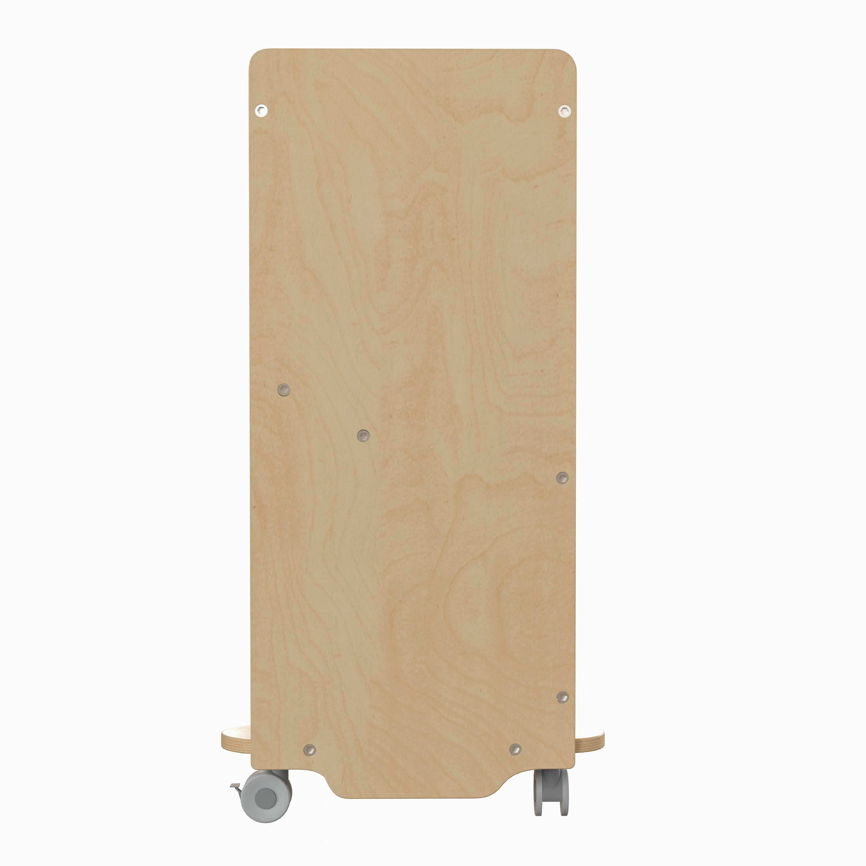 Bright Beginnings Commercial Grade Wooden Mobile Storage Cart with 4 Top Storage Compartments, 5 Cubbies and Locking Caster Wheels
