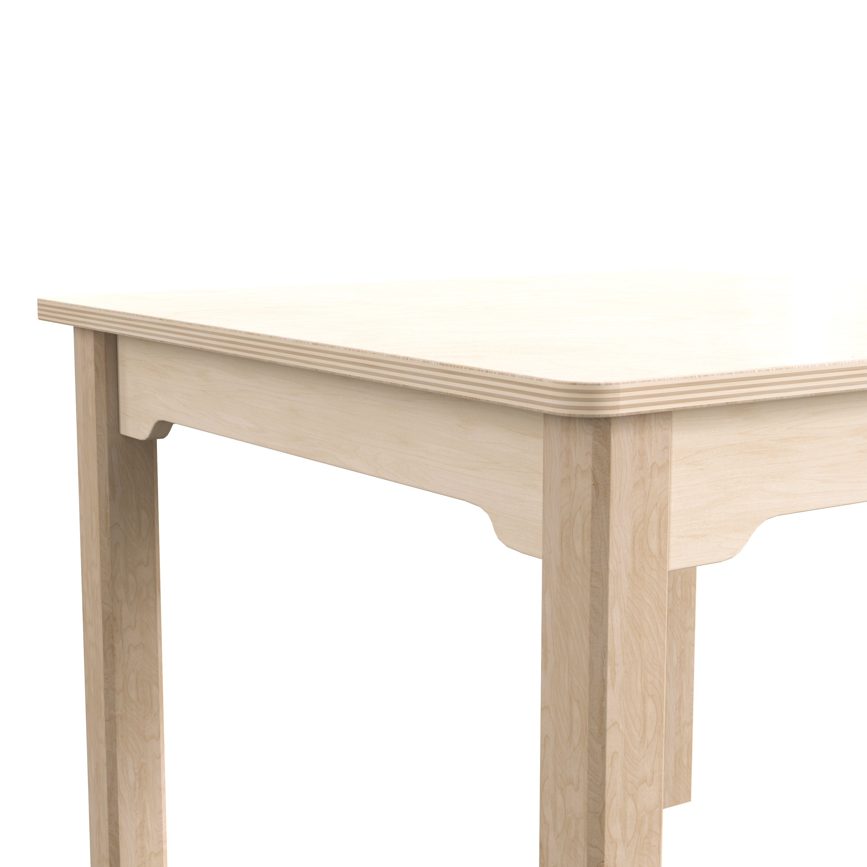 Bright Beginnings Commercial Grade Wooden Square Preschool Classroom Activity Table, (23.5"W x 18"H), Beech