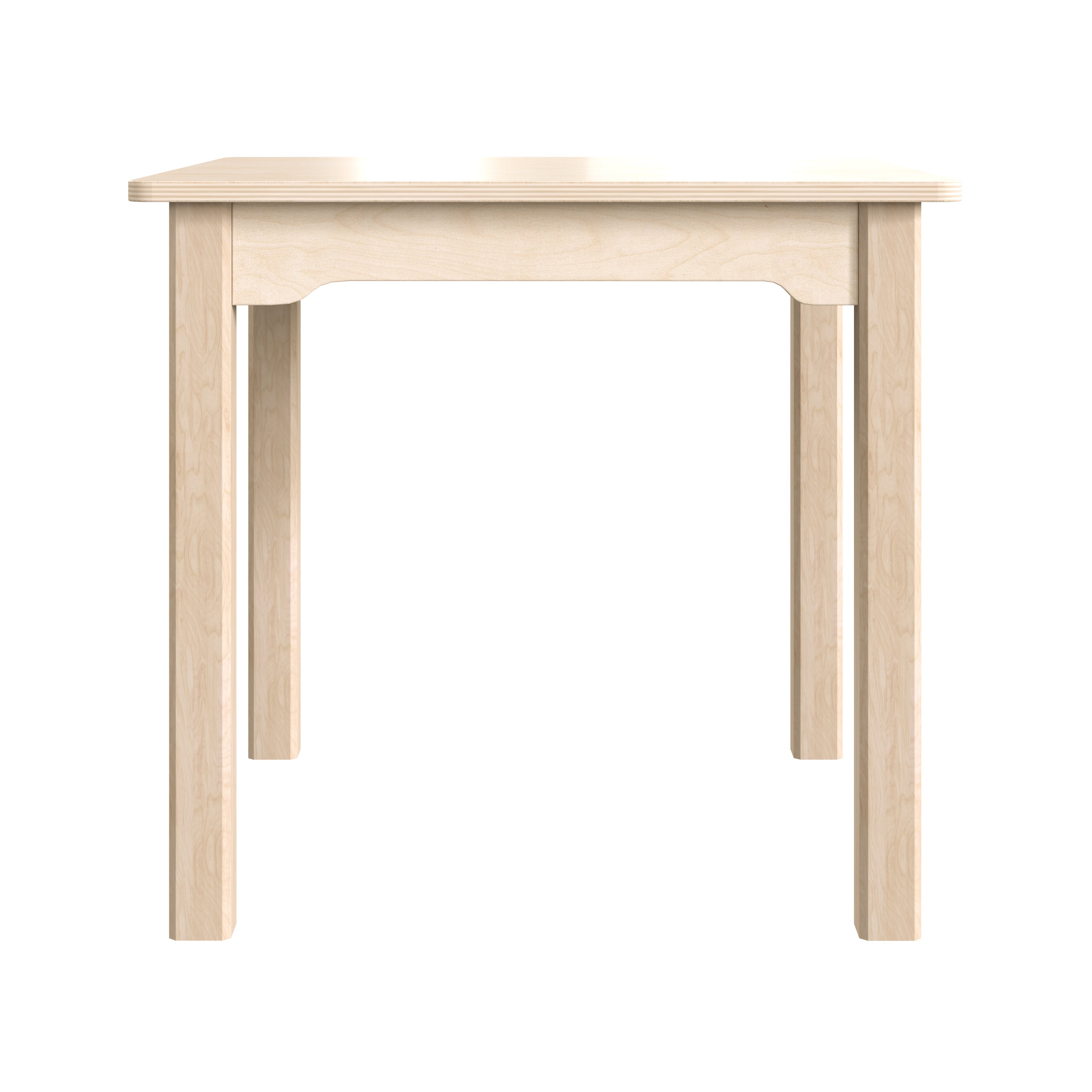 Bright Beginnings Commercial Grade Wooden Square Preschool Classroom Activity Table, (23.5"W x 21.25"H), Beech