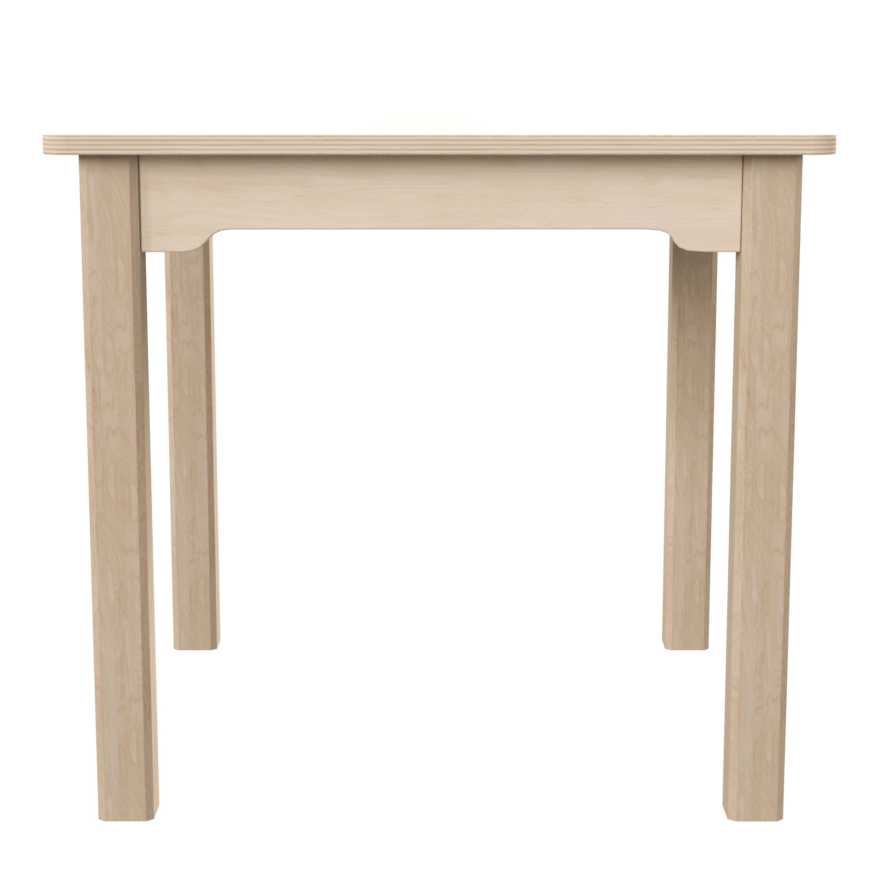 Bright Beginnings Commercial Grade Wooden Square Preschool Classroom Activity Table, (23.5"W x 21.25"H), Beech