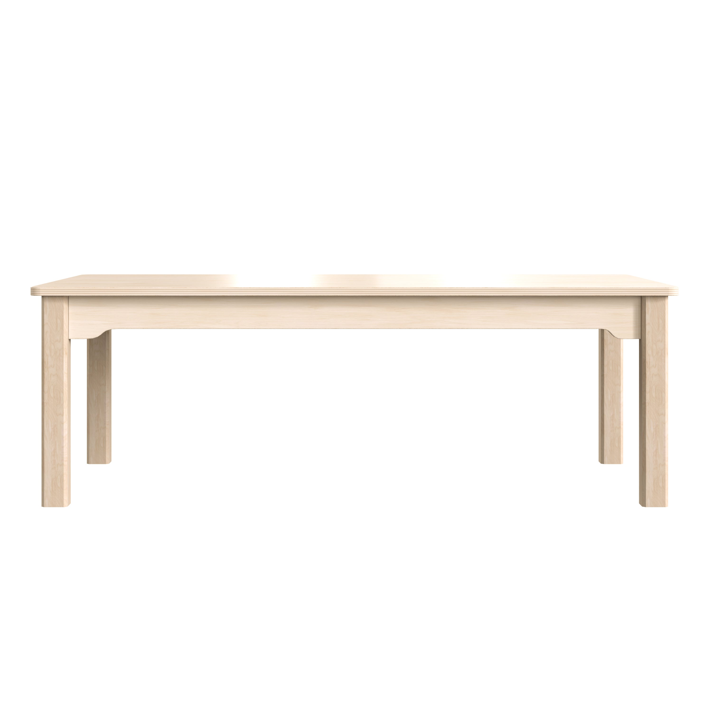 Bright Beginnings Commercial Grade Wooden Rectangular Preschool Classroom Activity Table, (23.5"W x 47.25"D x 14.5"H), Beech