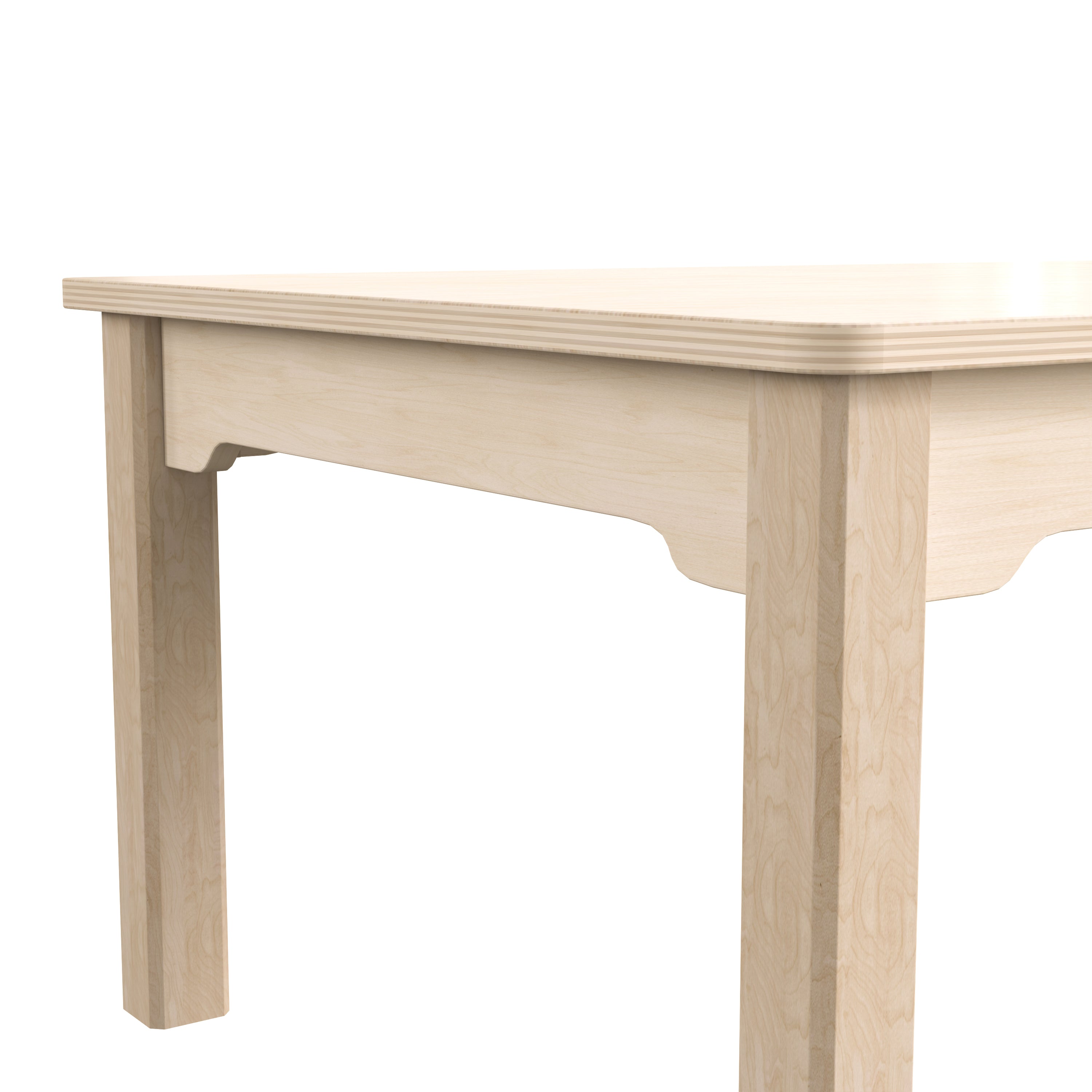 Bright Beginnings Commercial Grade Wooden Rectangular Preschool Classroom Activity Table, (23.5"W x 47.25"D x 14.5"H), Beech