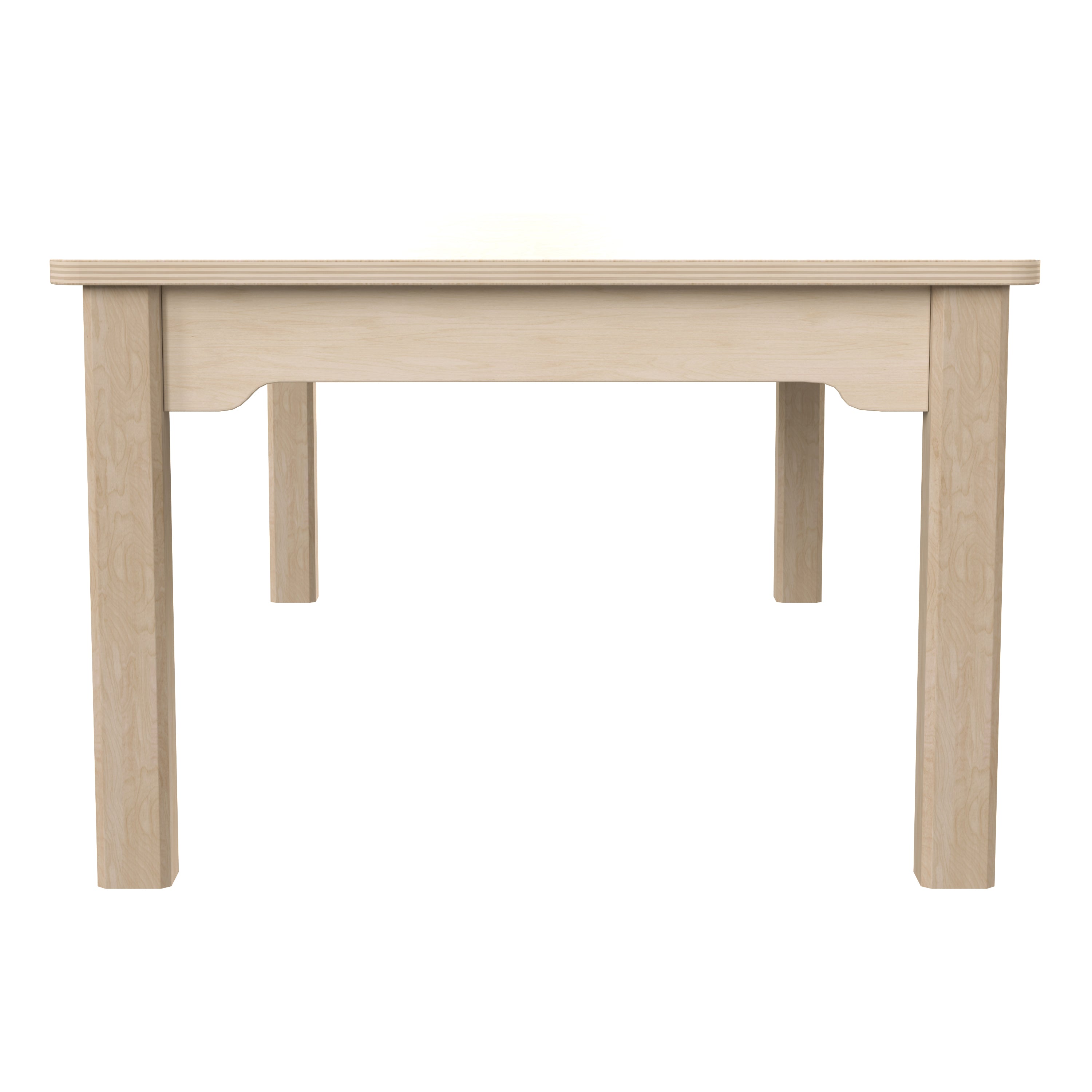 Bright Beginnings Commercial Grade Wooden Rectangular Preschool Classroom Activity Table, (23.5"W x 47.25"D x 14.5"H), Beech