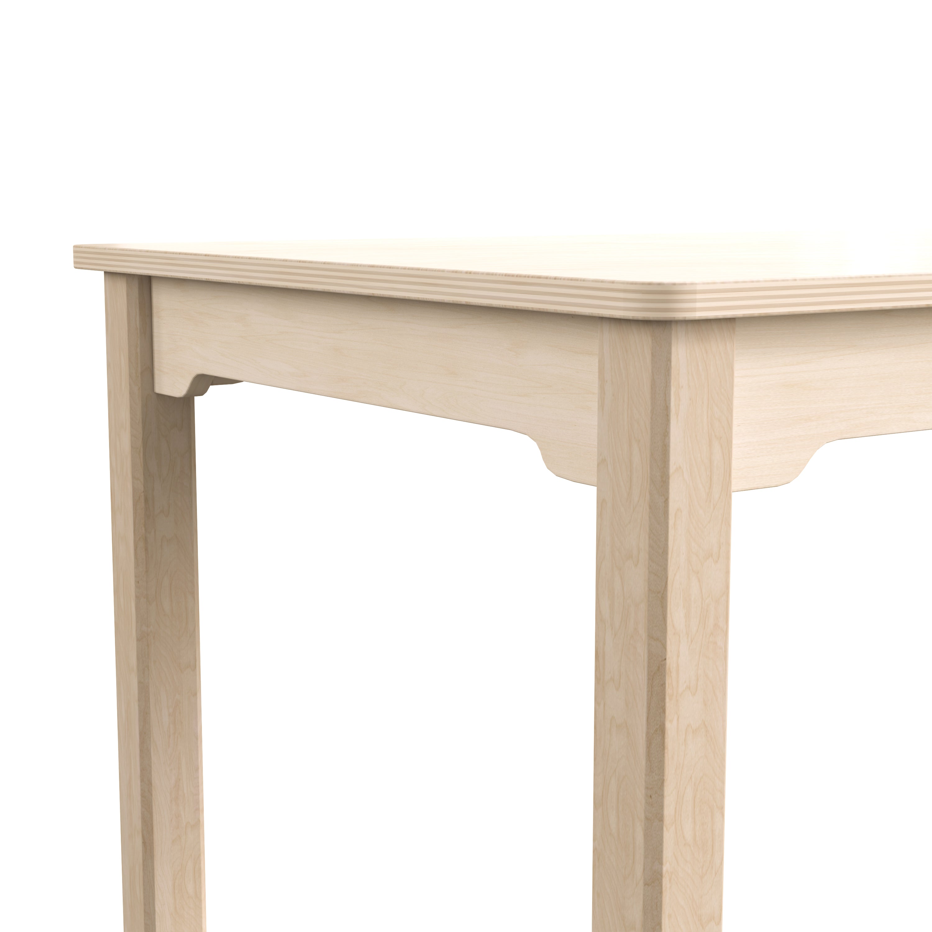 Bright Beginnings Commercial Grade Wooden Rectangular Preschool Classroom Activity Table, (23.5"W x 47.25"D x 18"H), Beech