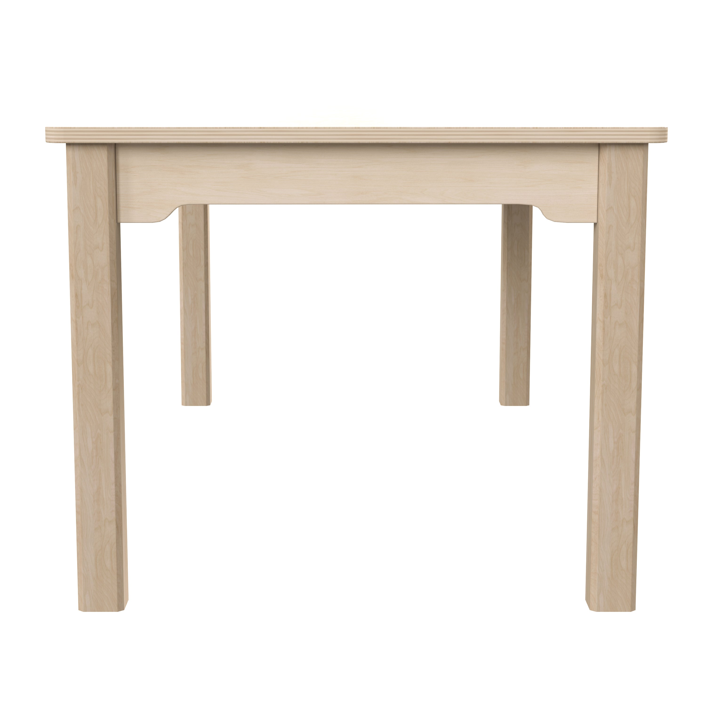 Bright Beginnings Commercial Grade Wooden Rectangular Preschool Classroom Activity Table, (23.5"W x 47.25"D x 18"H), Beech