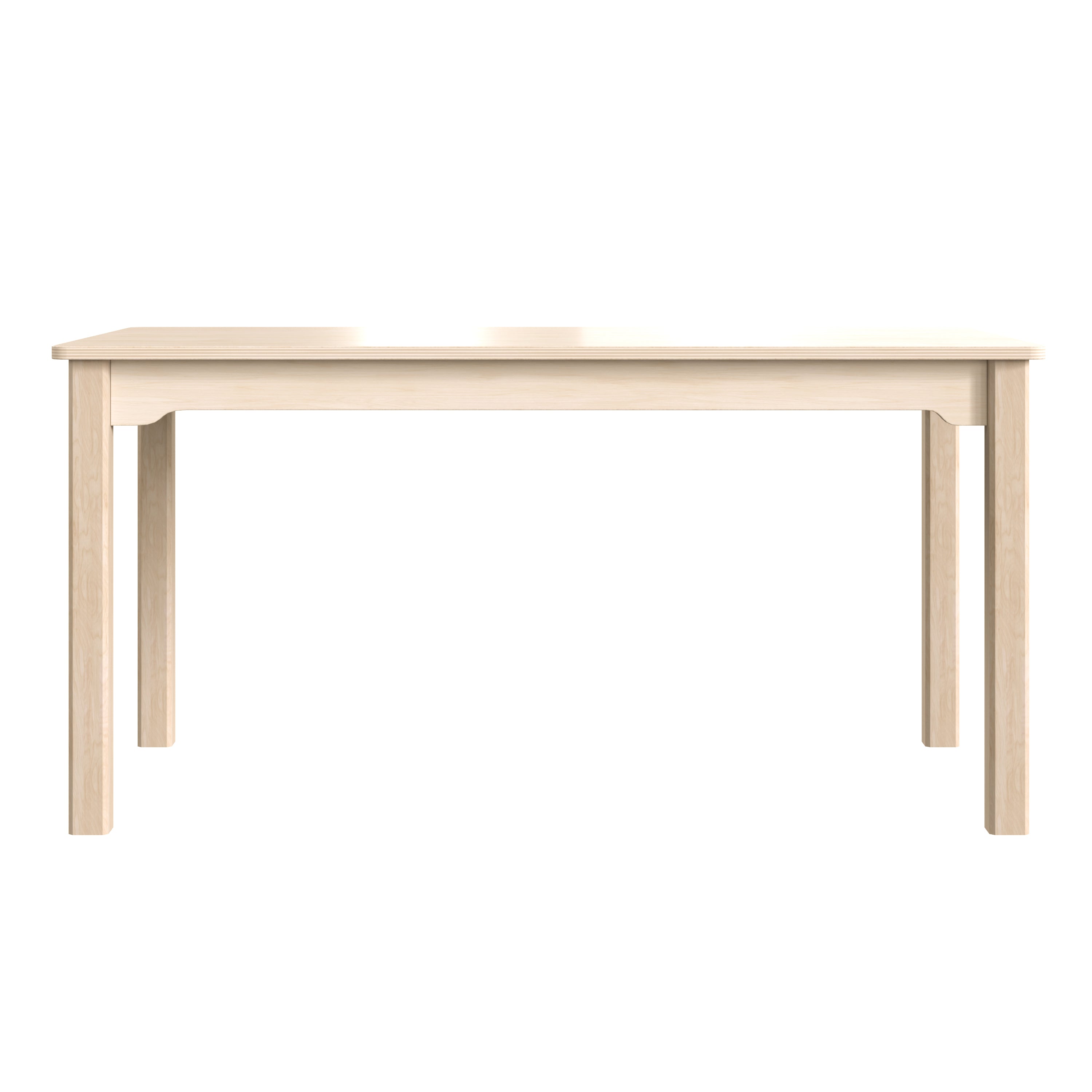 Bright Beginnings Commercial Grade Wooden Rectangular Preschool Classroom Activity Table, (23.5"W x 47.25"D x 21.25"H), Beech